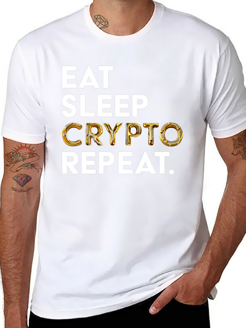 Eat Sleep Crypto Repeat Black T-Shirt