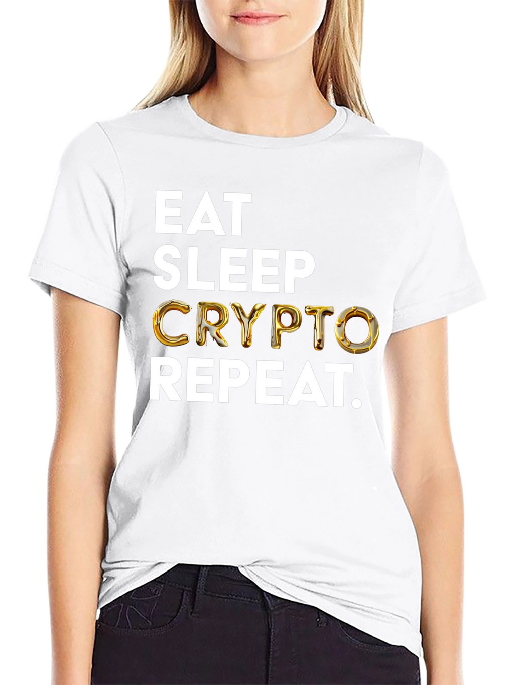 Eat Sleep Crypto Repeat Black T-Shirt