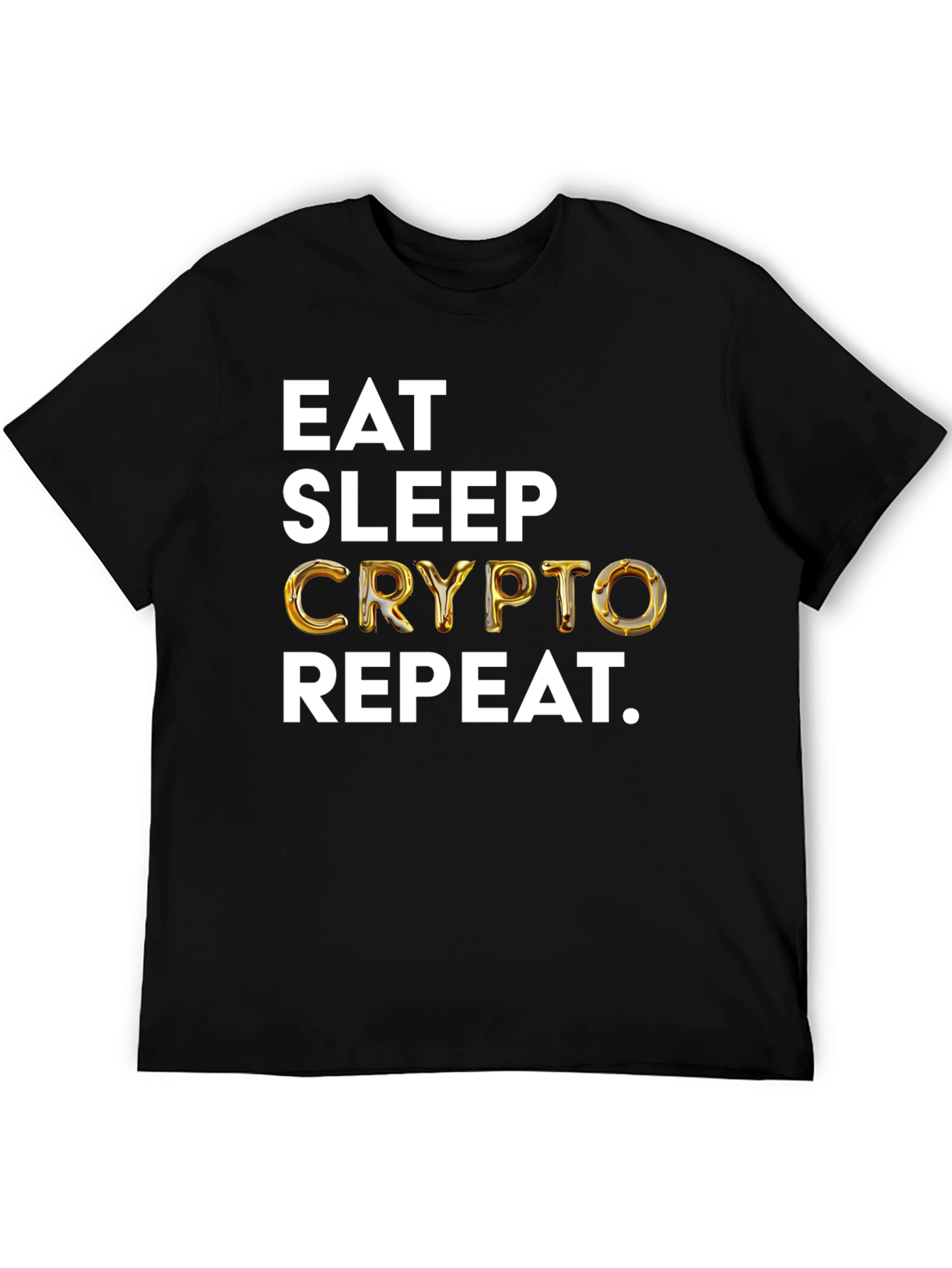 Eat Sleep Crypto Repeat Black T-Shirt