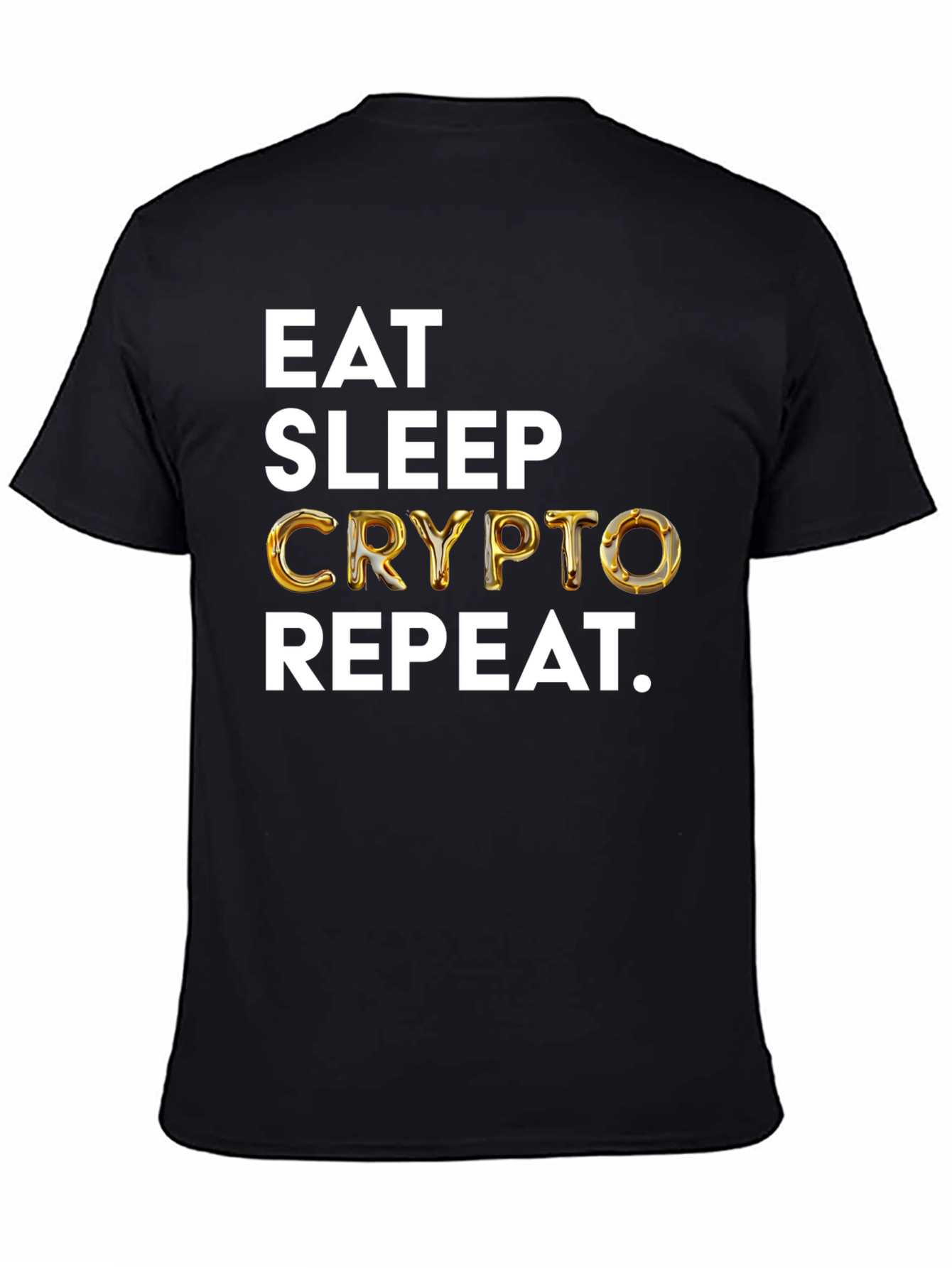 Eat Sleep Crypto Repeat Black T-Shirt