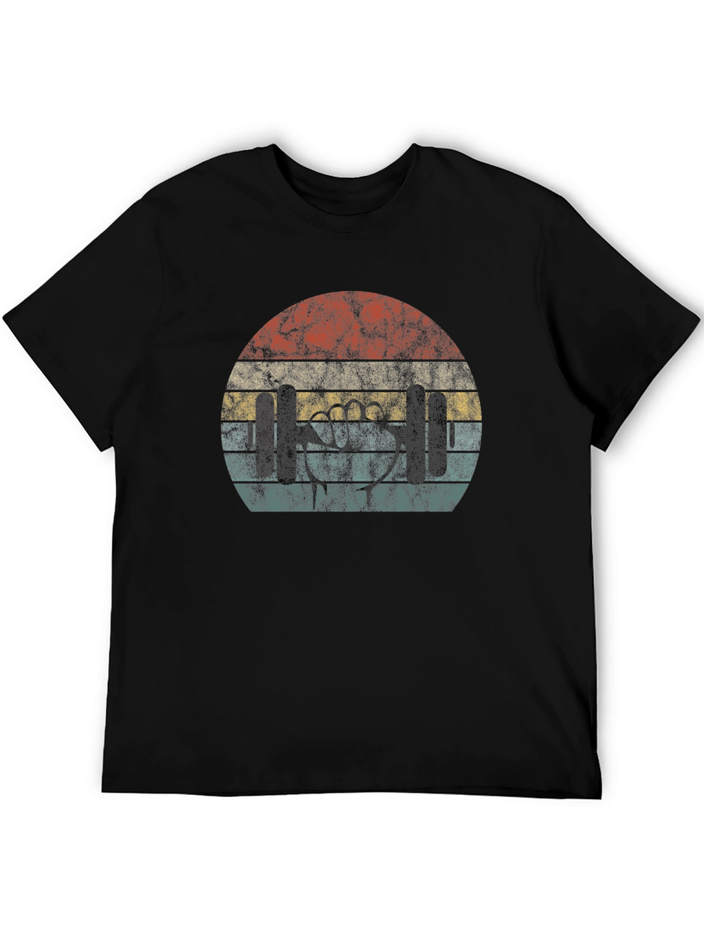 Retro Gym Shirt - Weightlifting Fist Graphic Tee