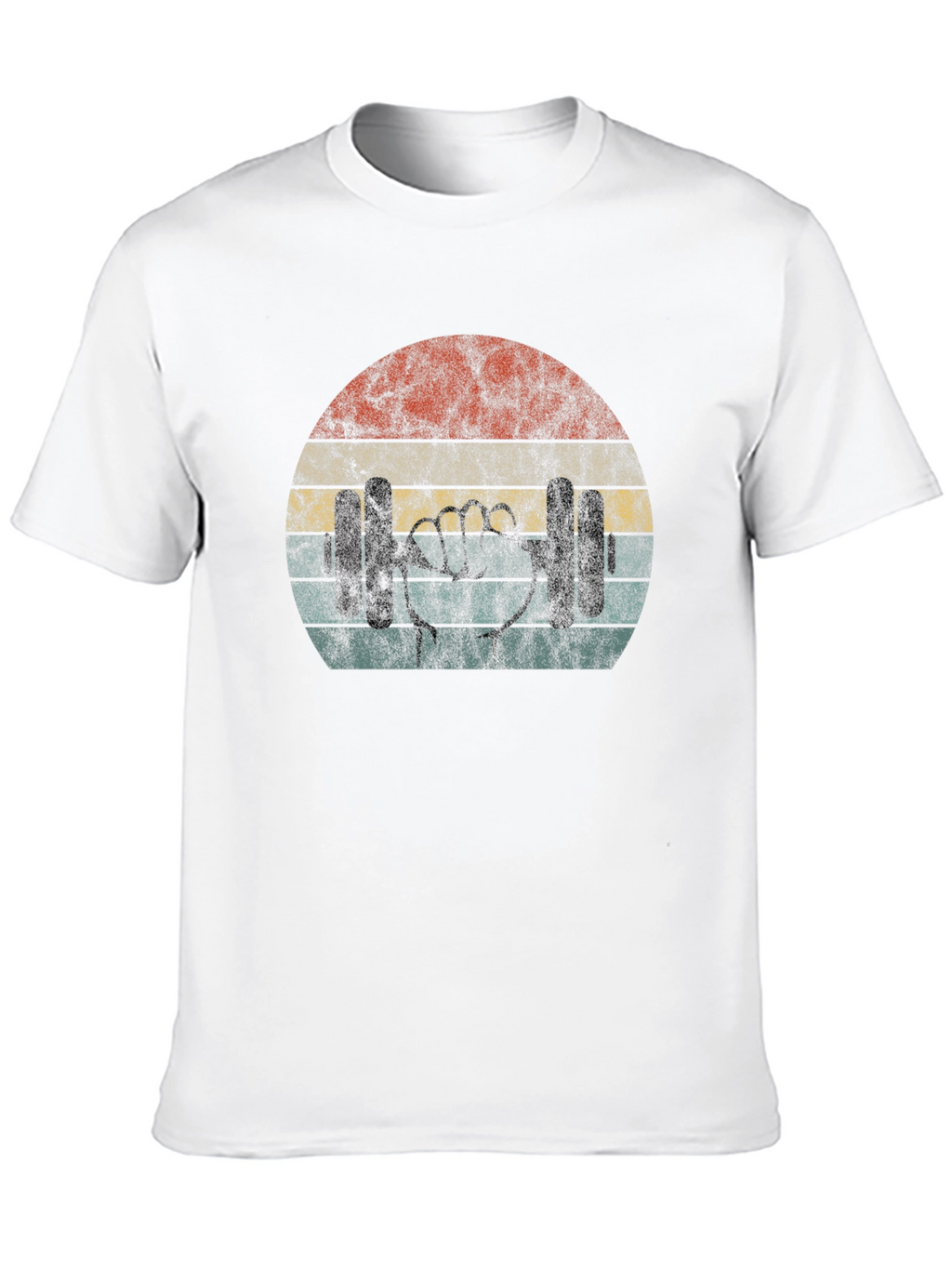Retro Gym Shirt - Weightlifting Fist Graphic Tee