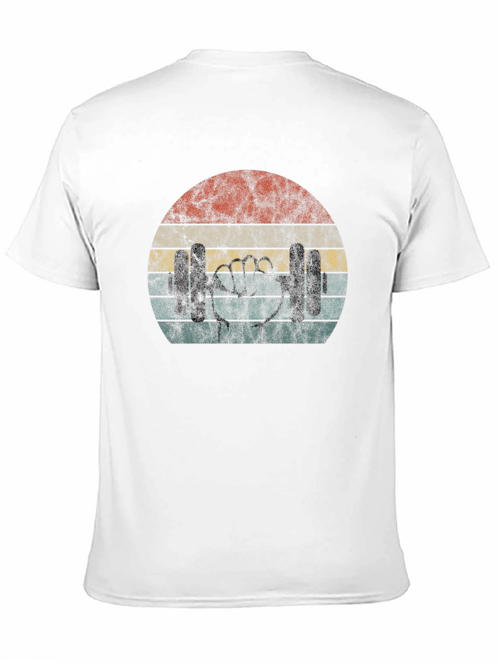 Retro Gym Shirt - Weightlifting Fist Graphic Tee