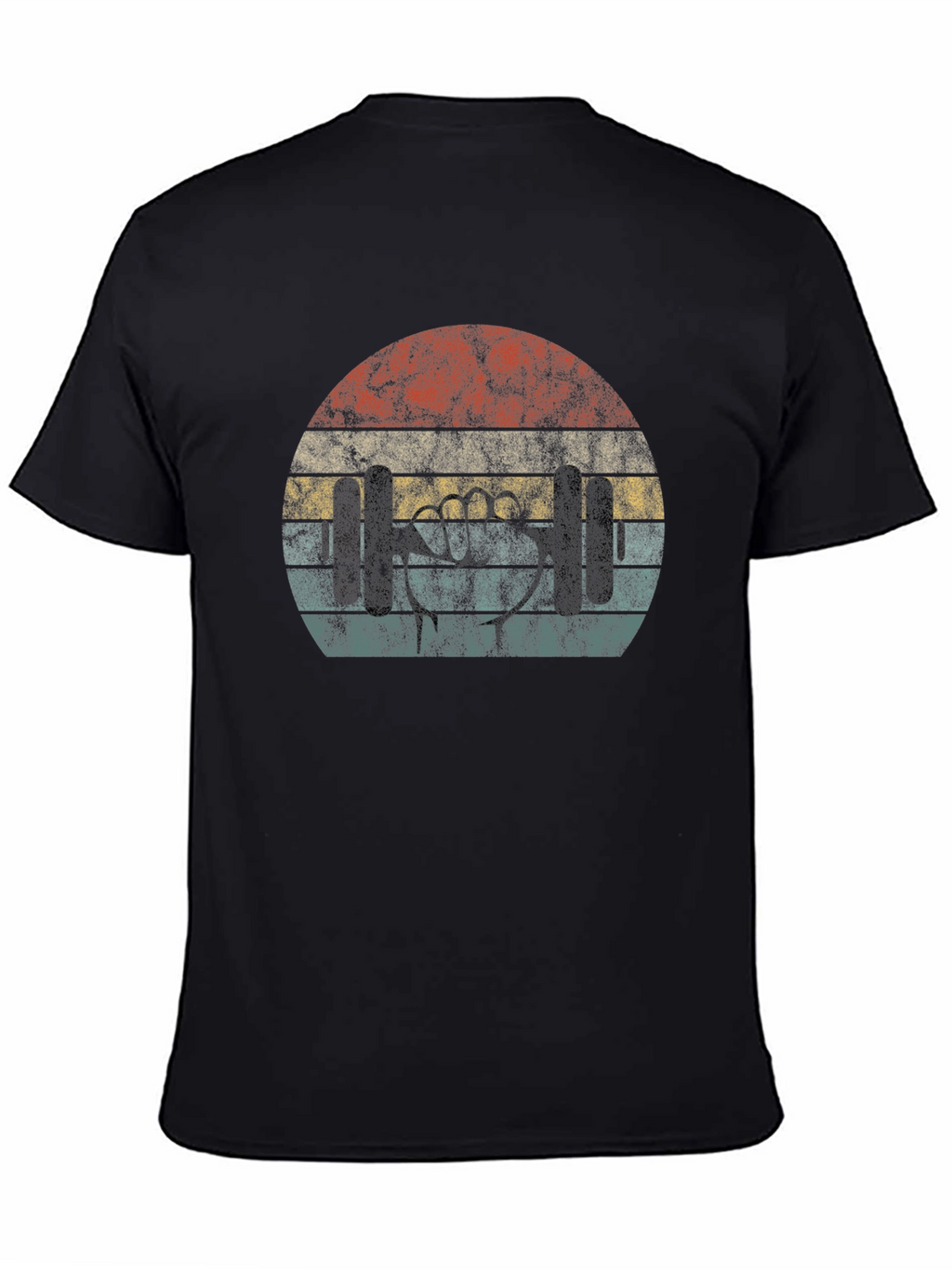 Retro Gym Shirt - Weightlifting Fist Graphic Tee