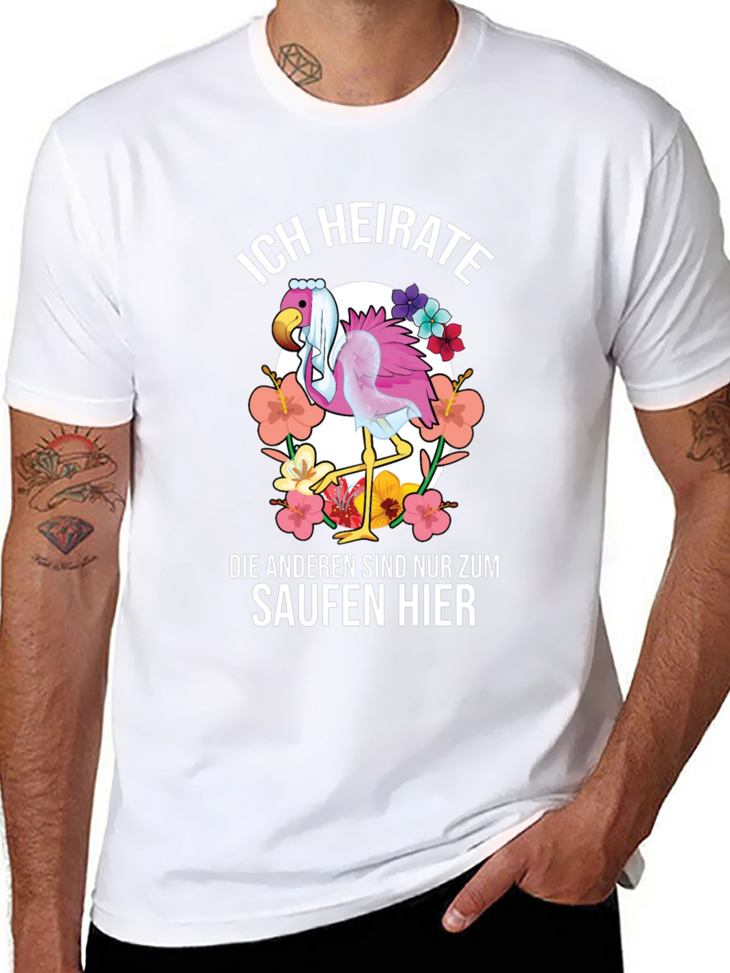 Funny Flamingo Wedding T-Shirt - Im Getting Married