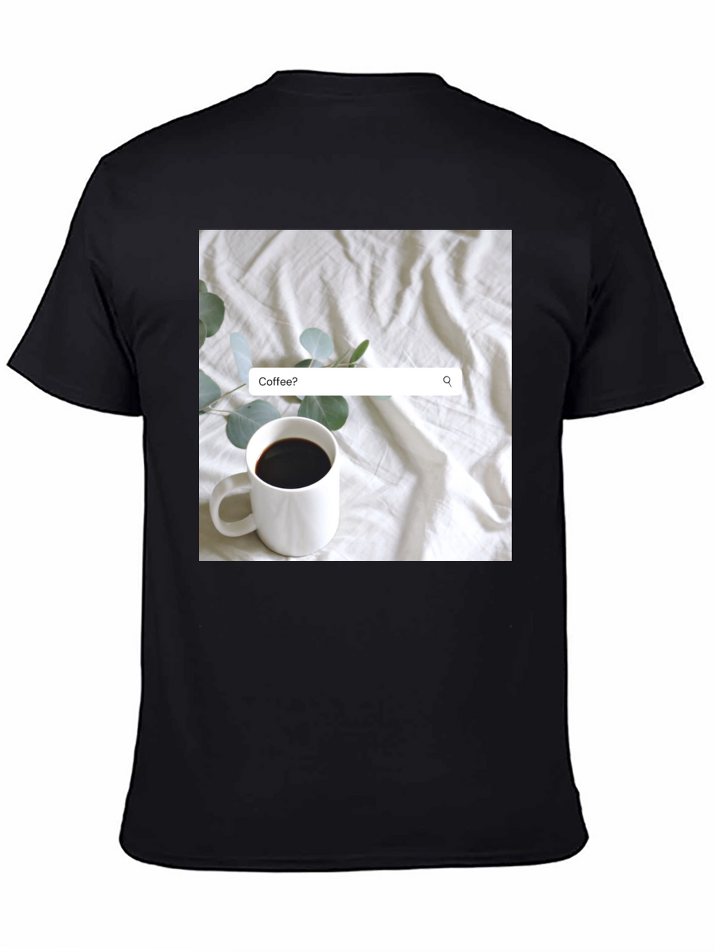 Coffee Search T-Shirt - Casual Black Tee