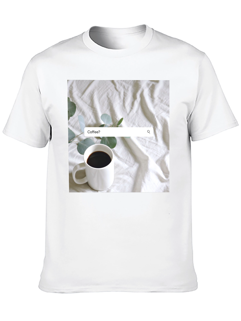 Coffee Search T-Shirt - Casual Black Tee