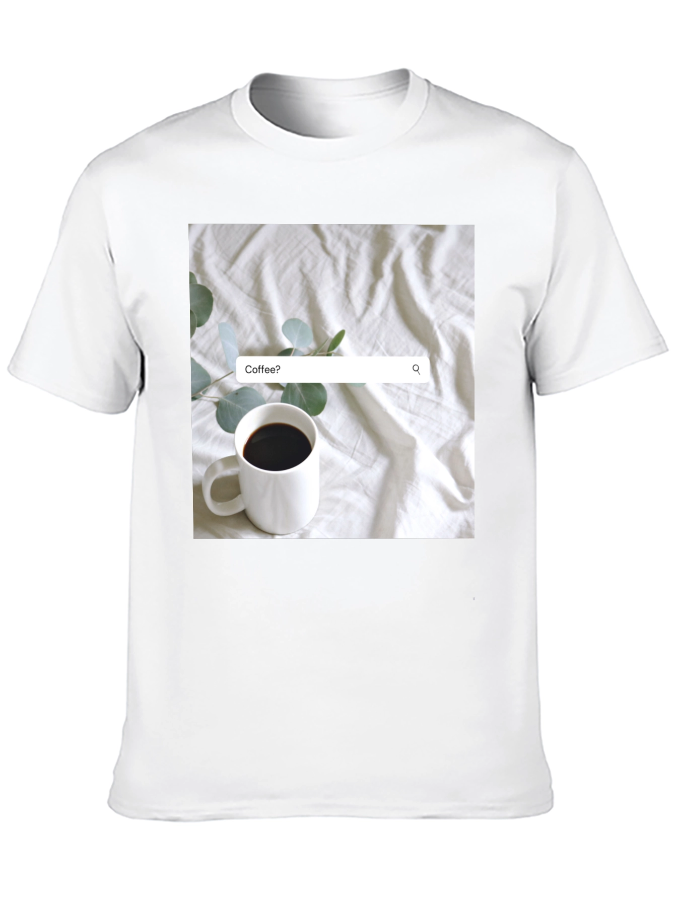 Coffee Search T-Shirt - Casual Black Tee