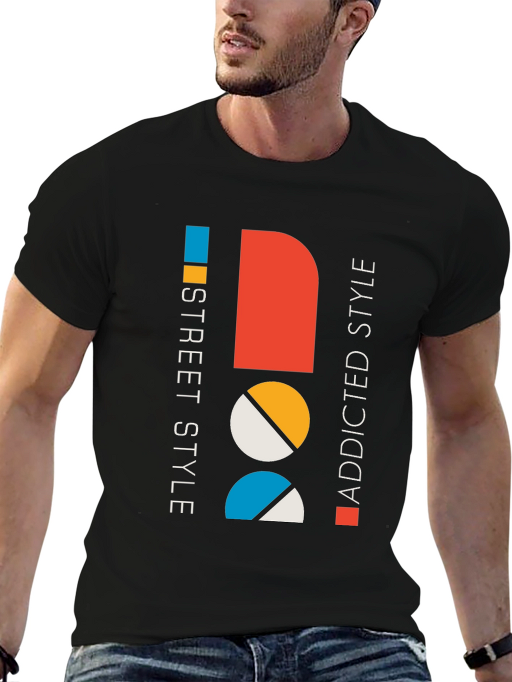 Modern Graphic Tee: Street Style Addicted Cotton Shirt