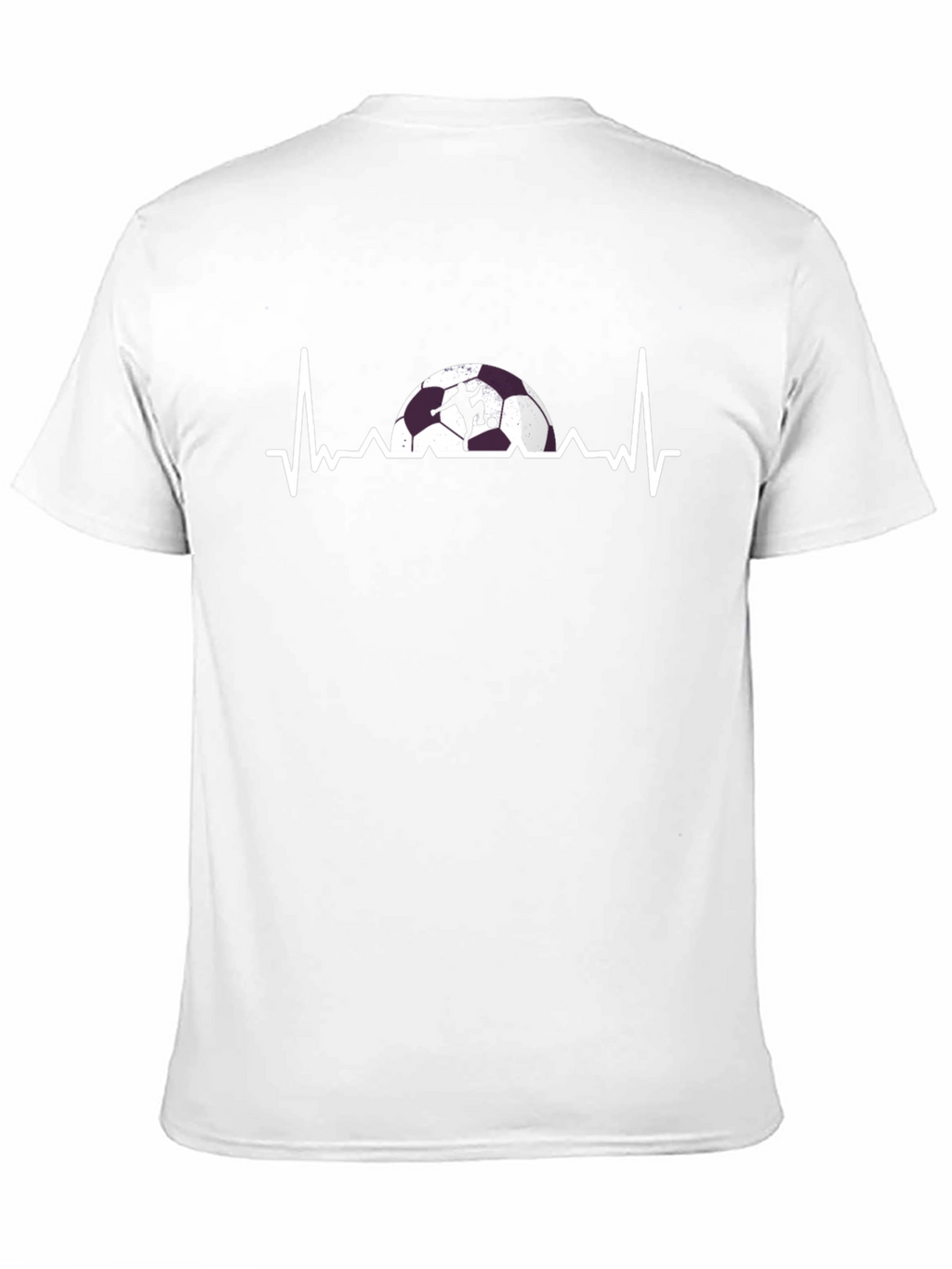 Soccer Heartbeat Graphic Tee - Black Cotton T-Shirt