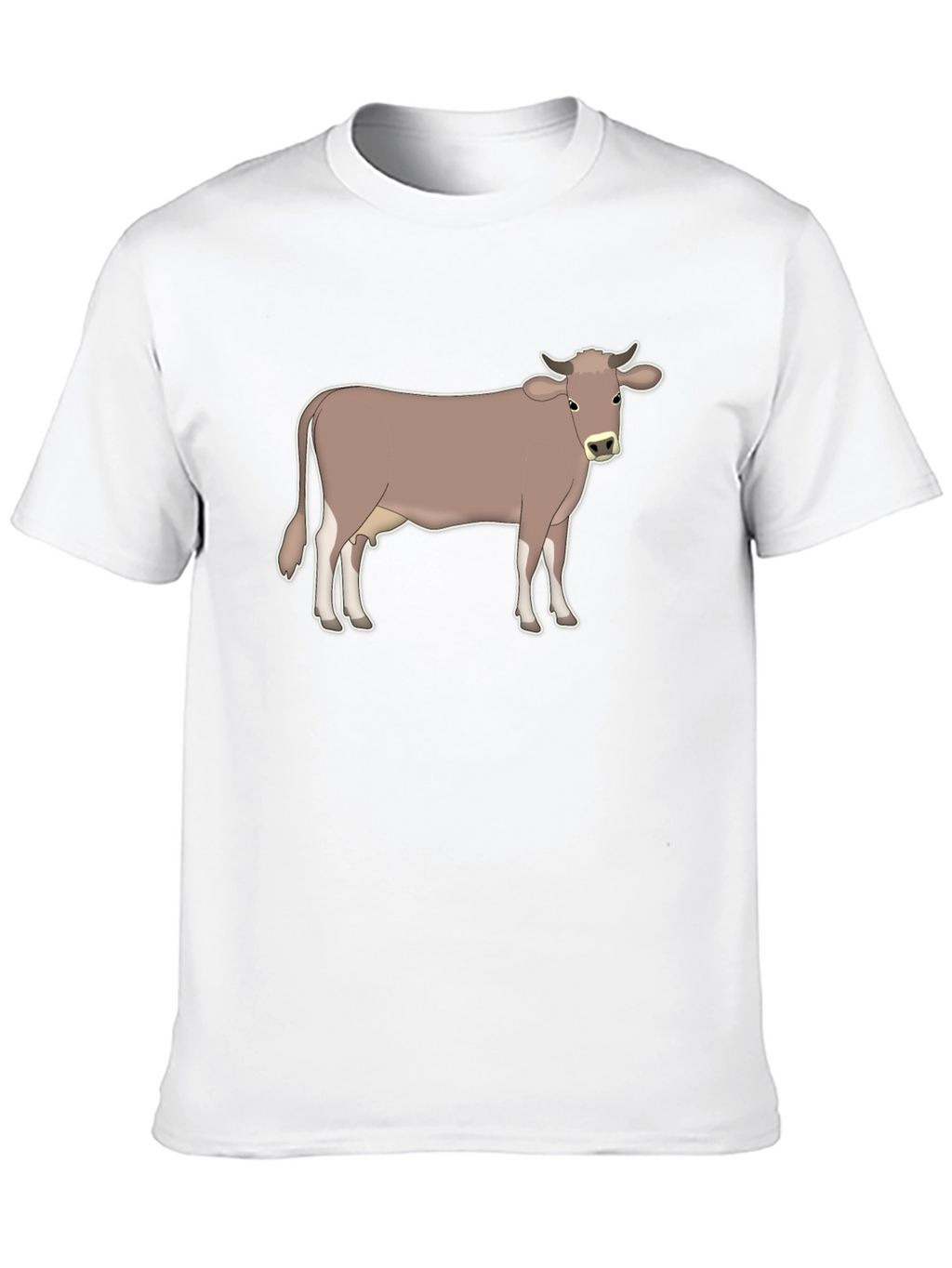 Cow Graphic Tee - Black Cotton T-Shirt