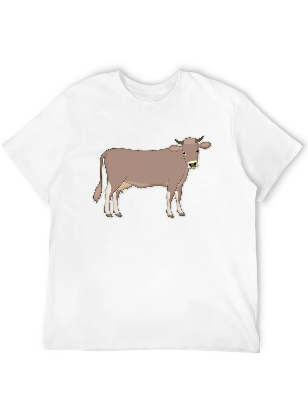 Cow Graphic Tee - Black Cotton T-Shirt