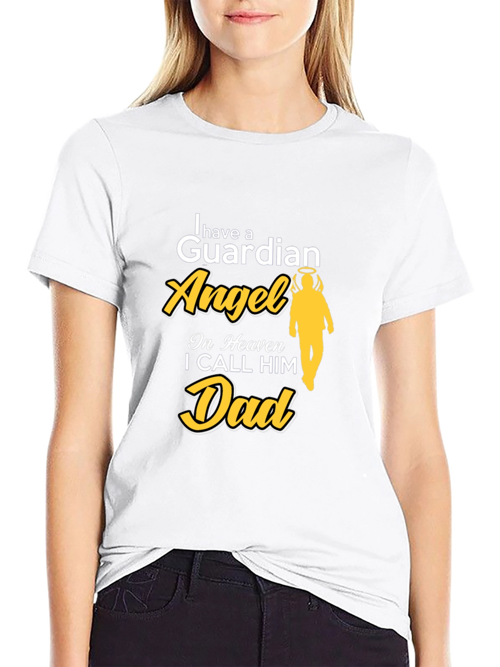 Guardian Angel Dad Memorial T-Shirt