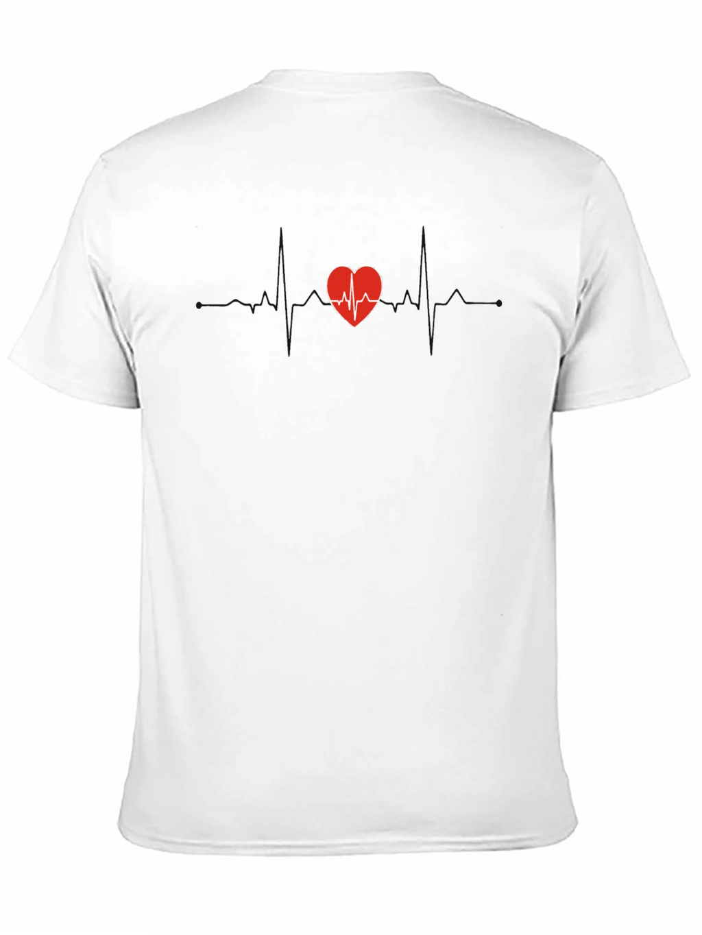 Heartbeat Heart T-Shirt - Black Cotton Tee