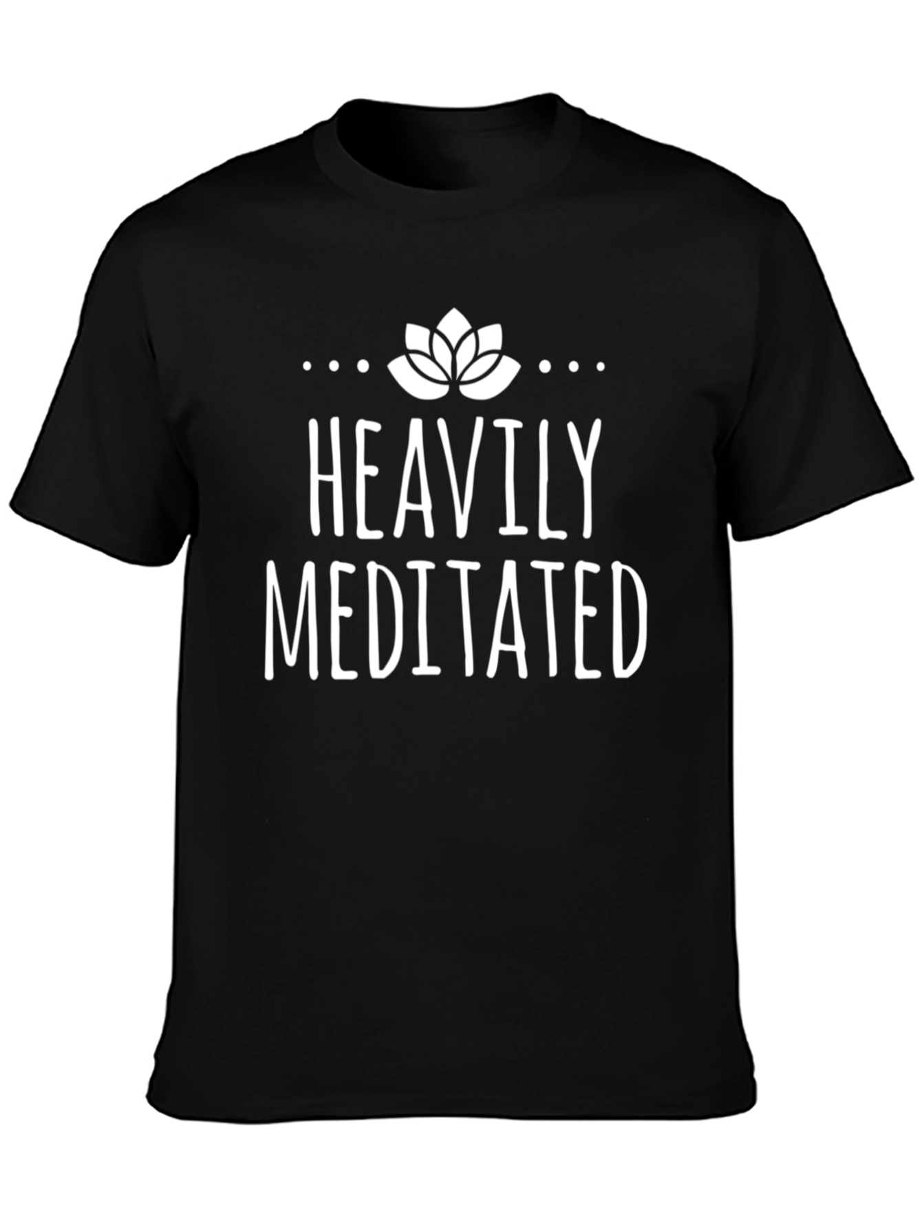 Heavily Meditated Graphic Tee - Black Yoga Shirt