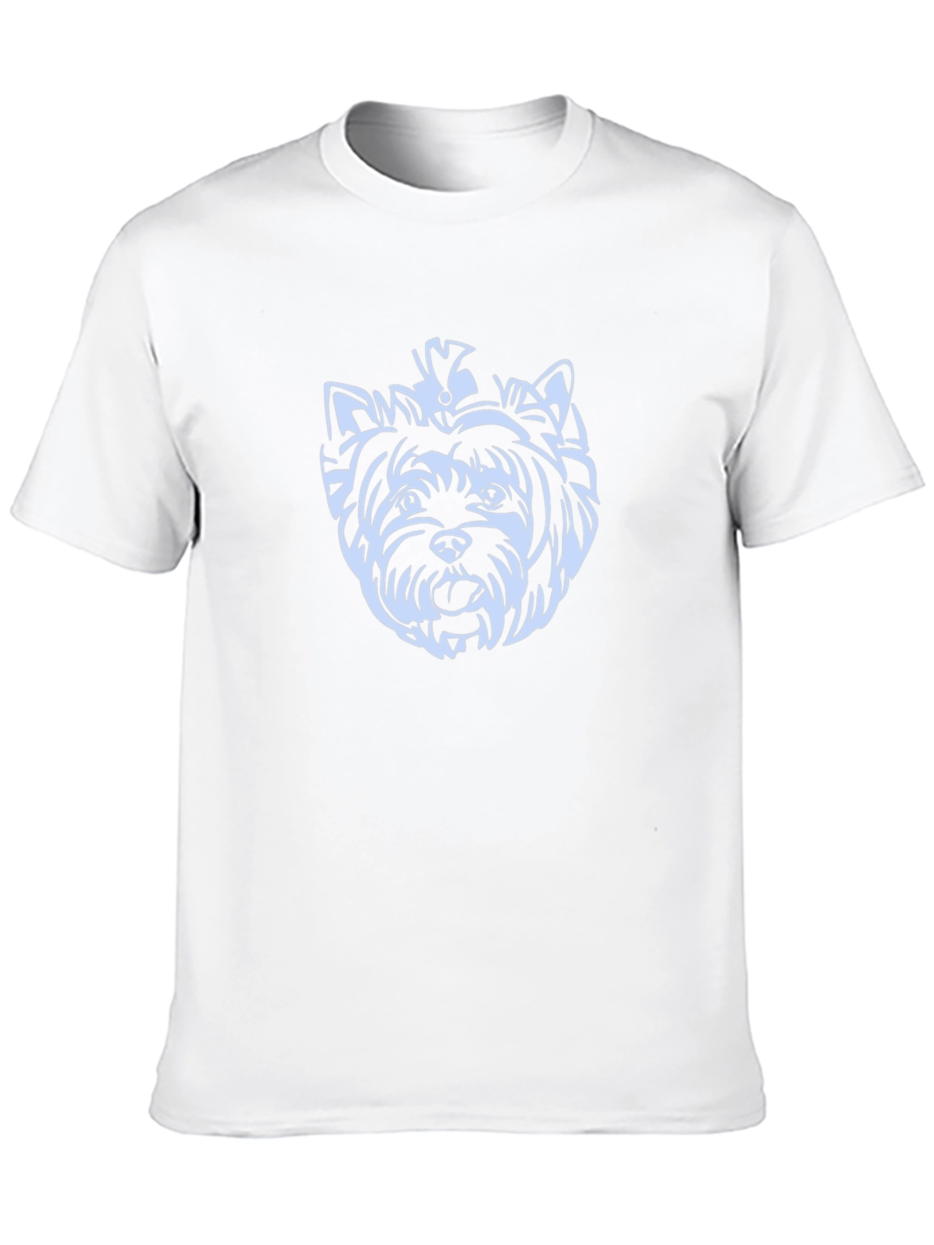 Yorkie Dog Graphic Tee - Black Cotton T-Shirt