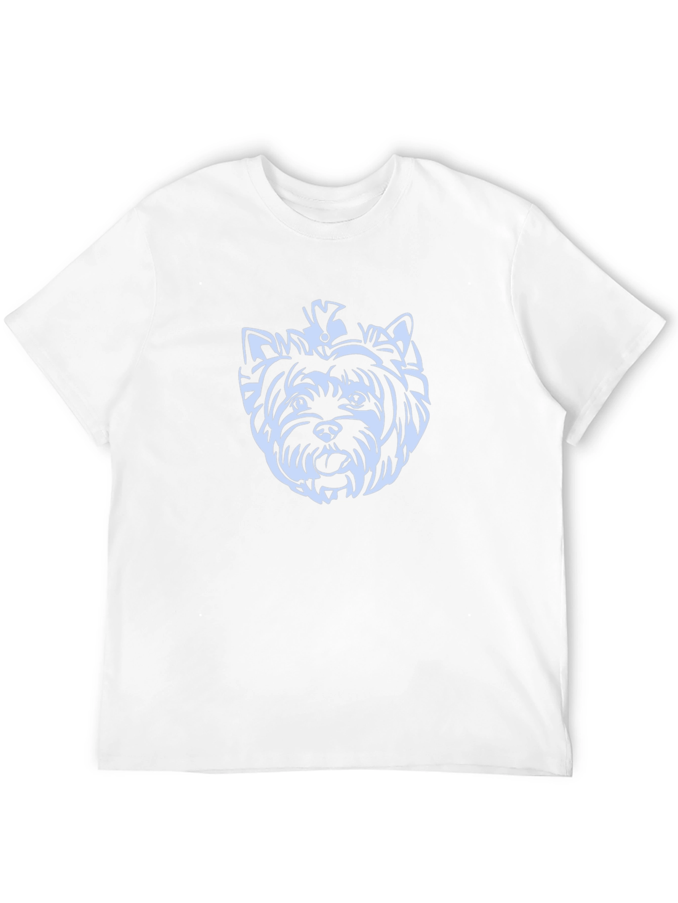 Yorkie Dog Graphic Tee - Black Cotton T-Shirt