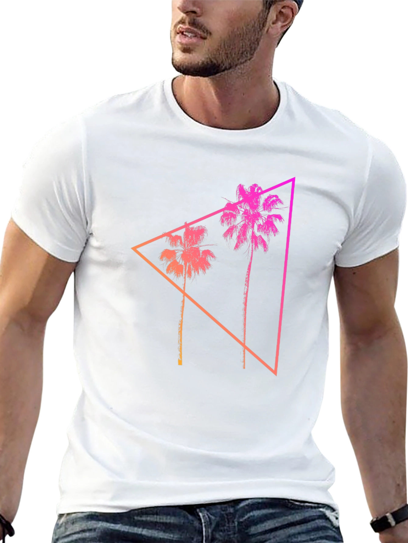 Retro Palm Triangle T-Shirt