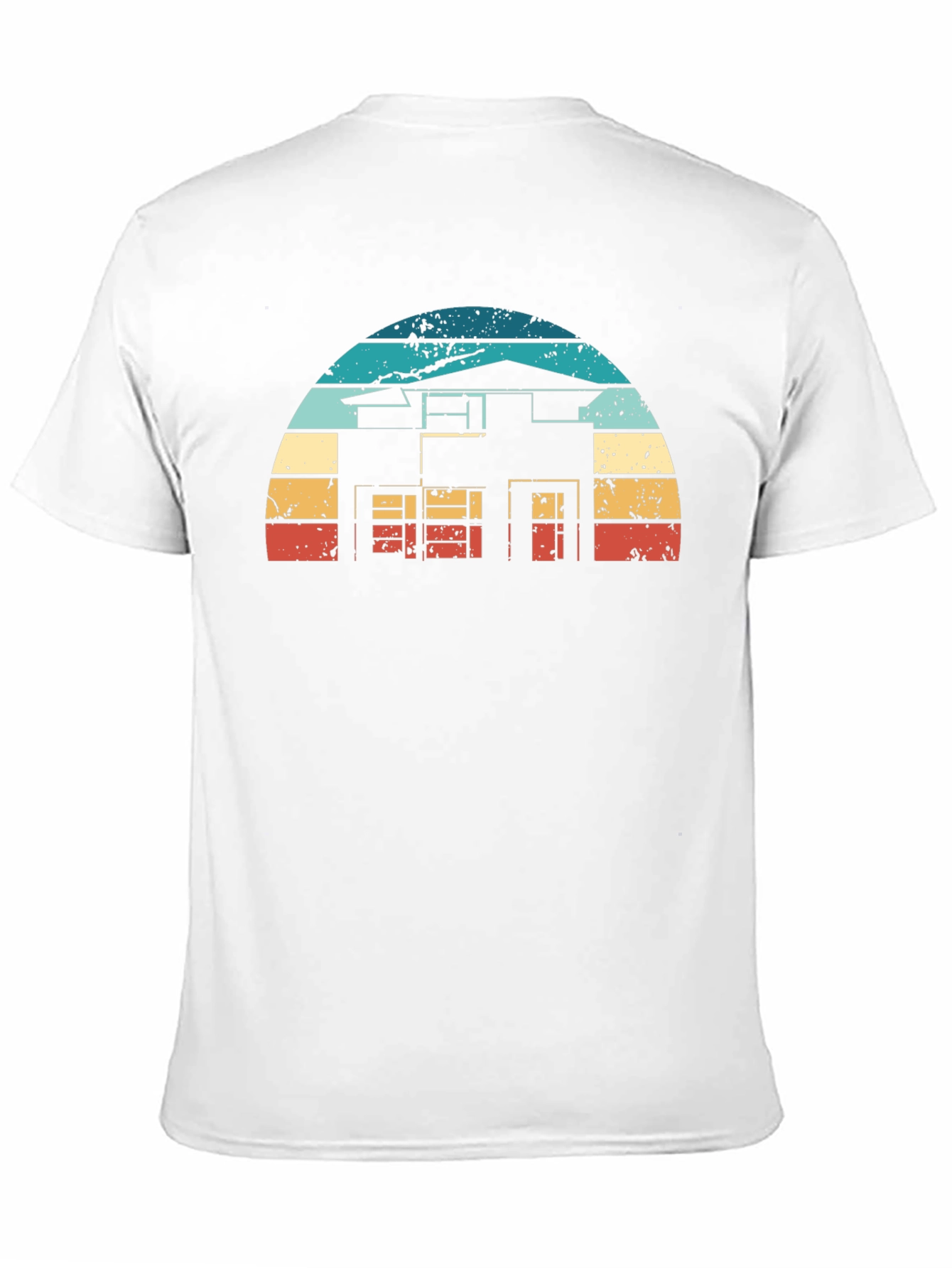 Retro House Graphic Tee - Black