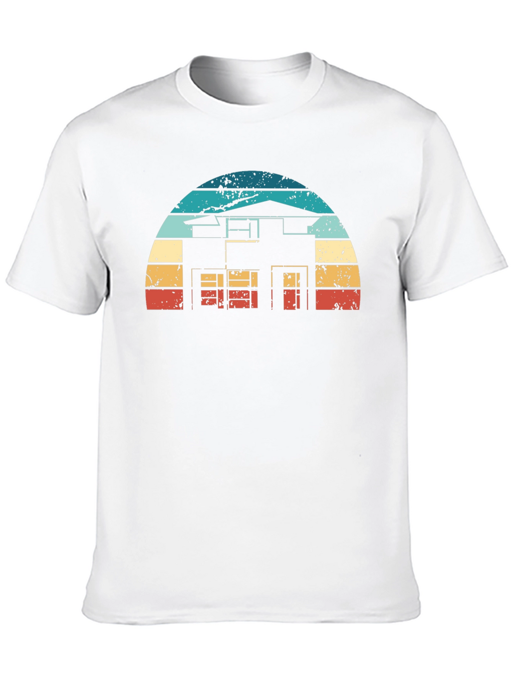 Retro House Graphic Tee - Black