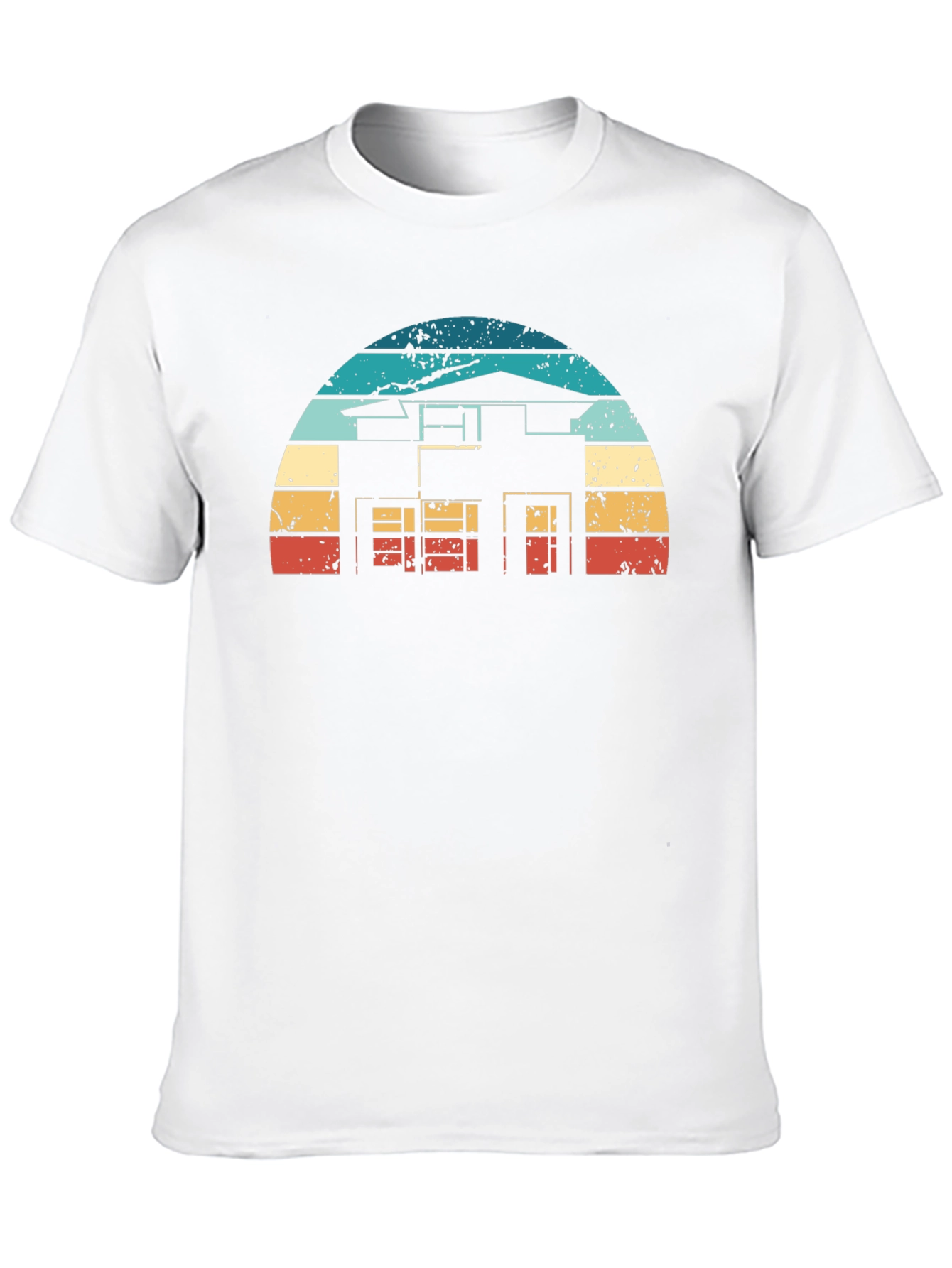 Retro House Graphic Tee - Black