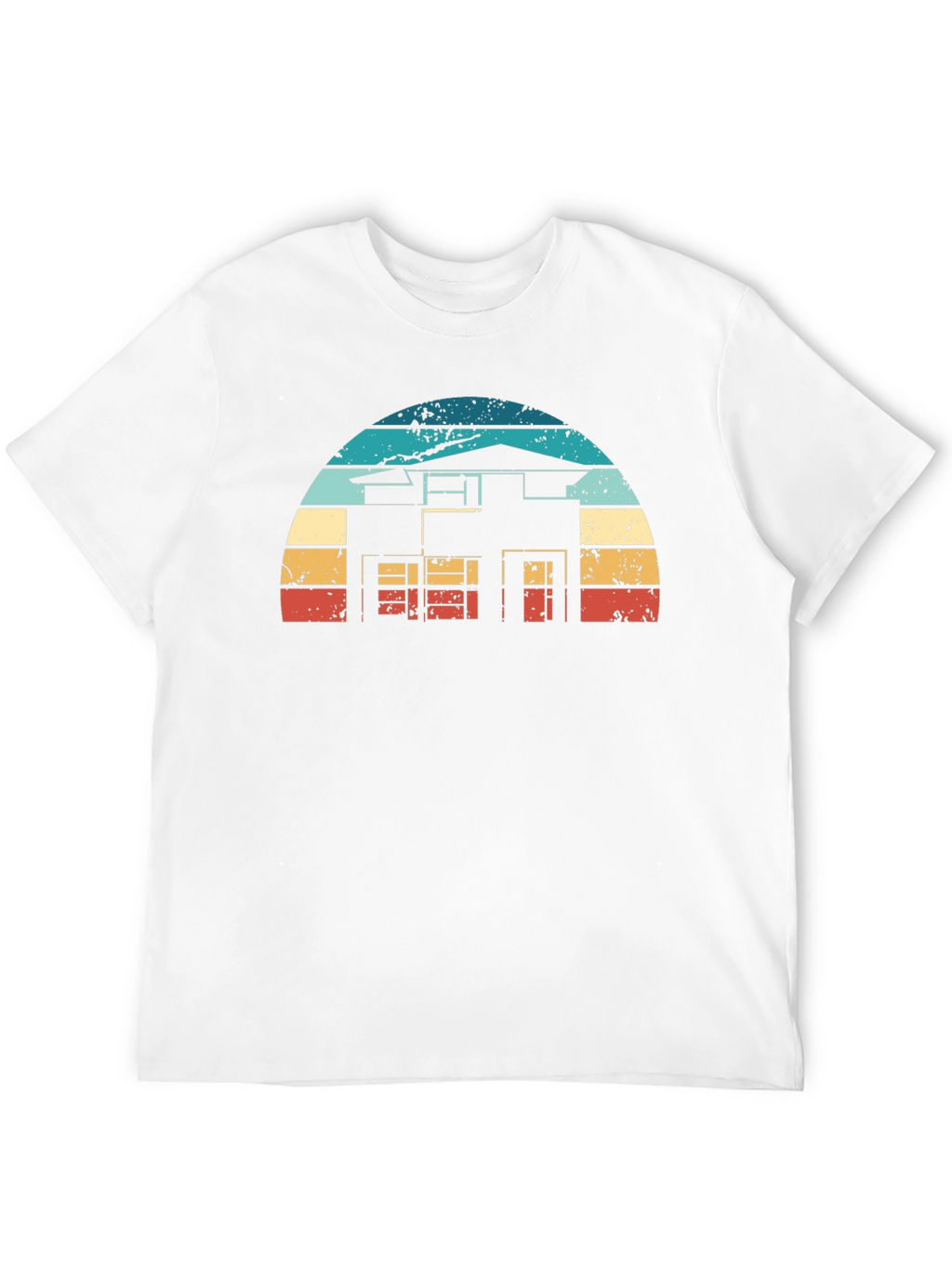 Retro House Graphic Tee - Black
