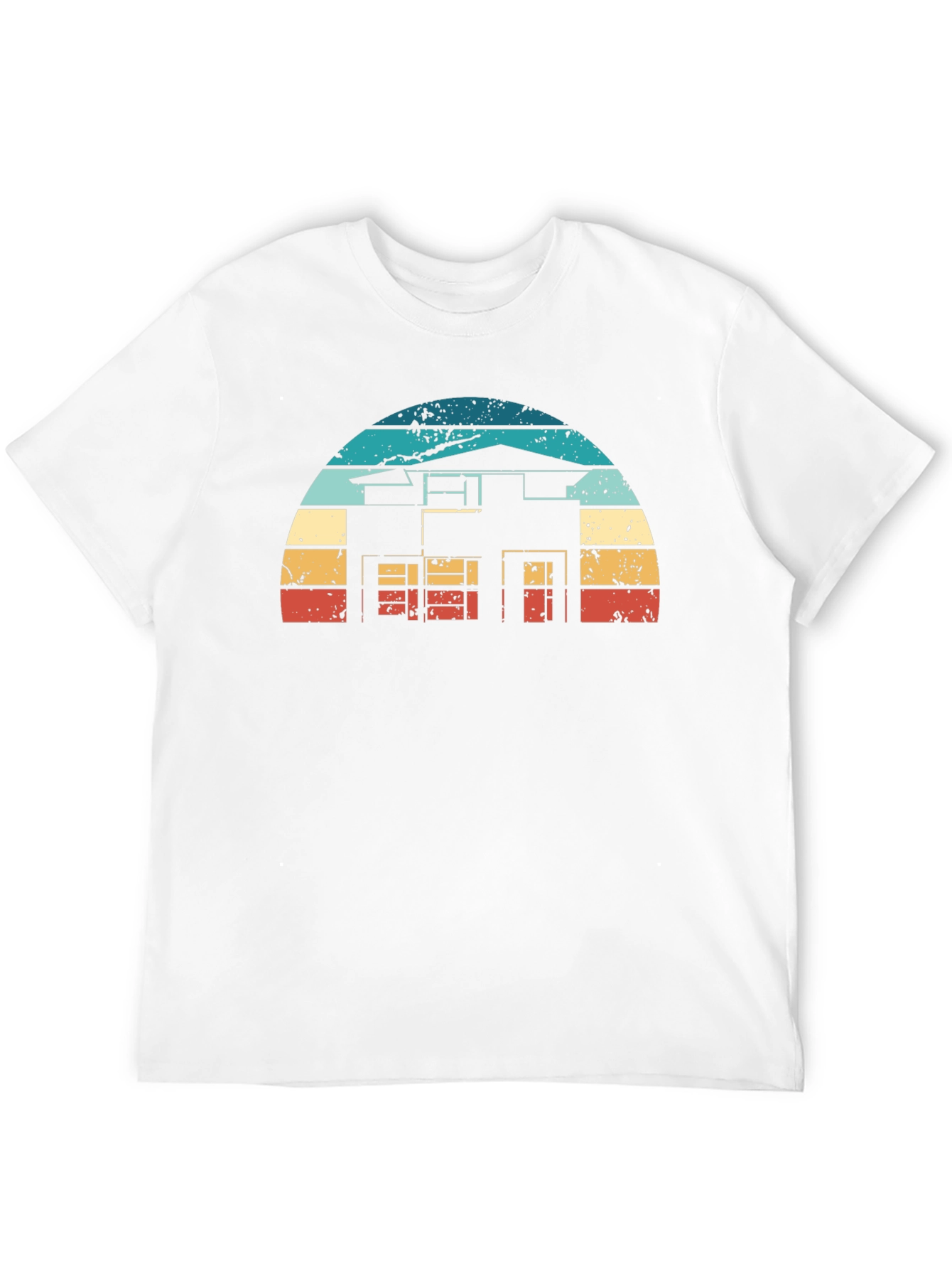 Retro House Graphic Tee - Black