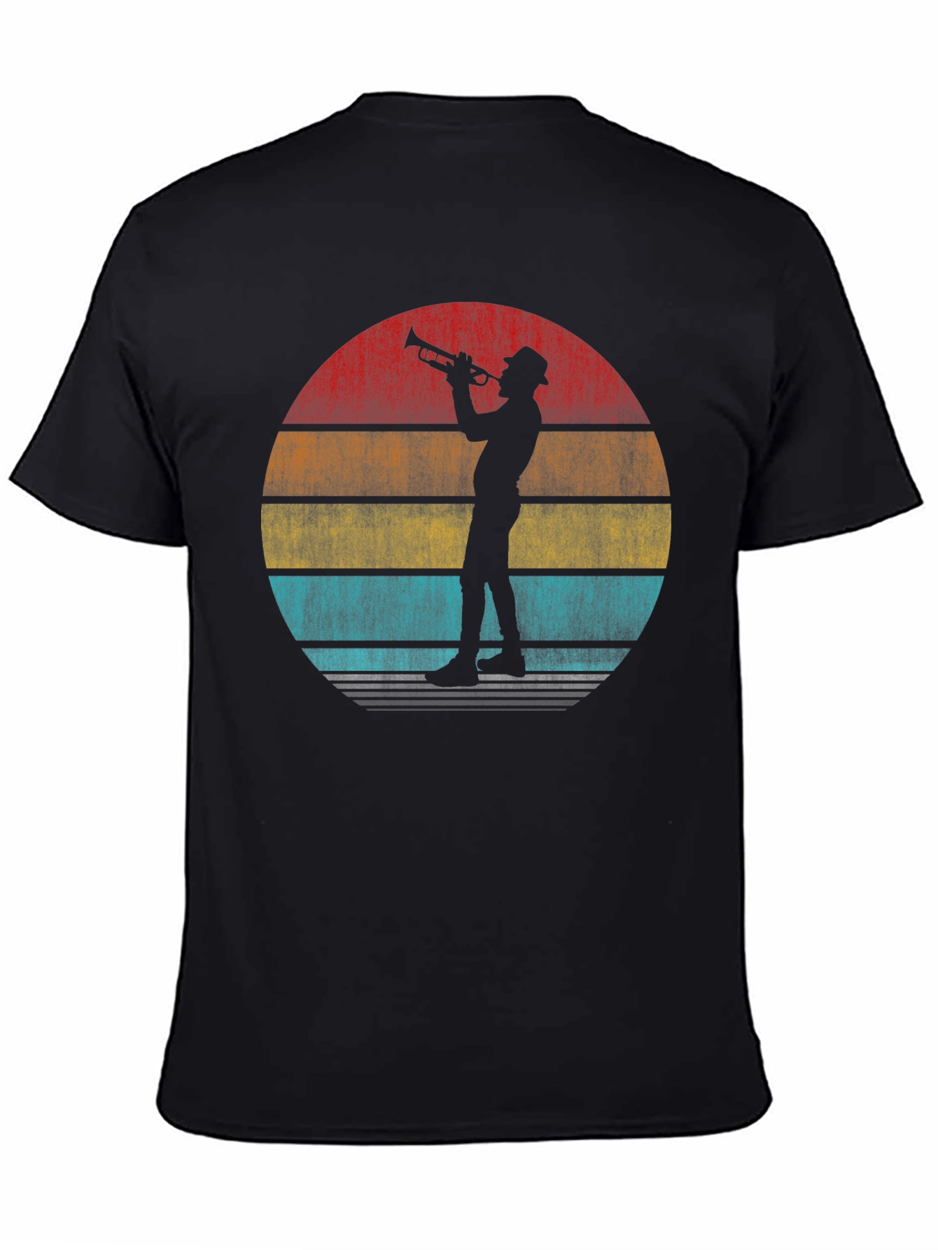 Retro Trumpet Player Graphic T-Shirt