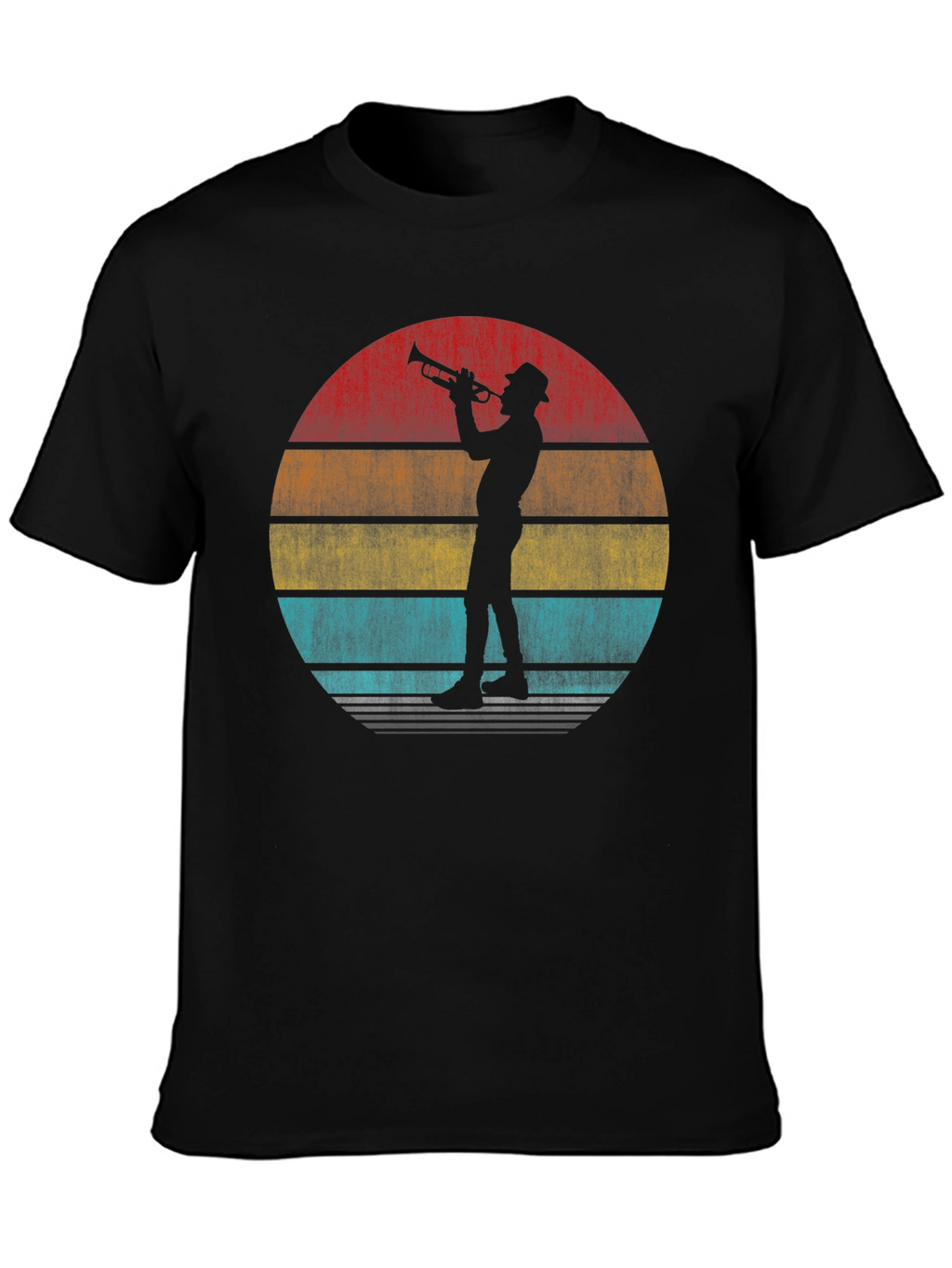 Retro Trumpet Player Graphic T-Shirt