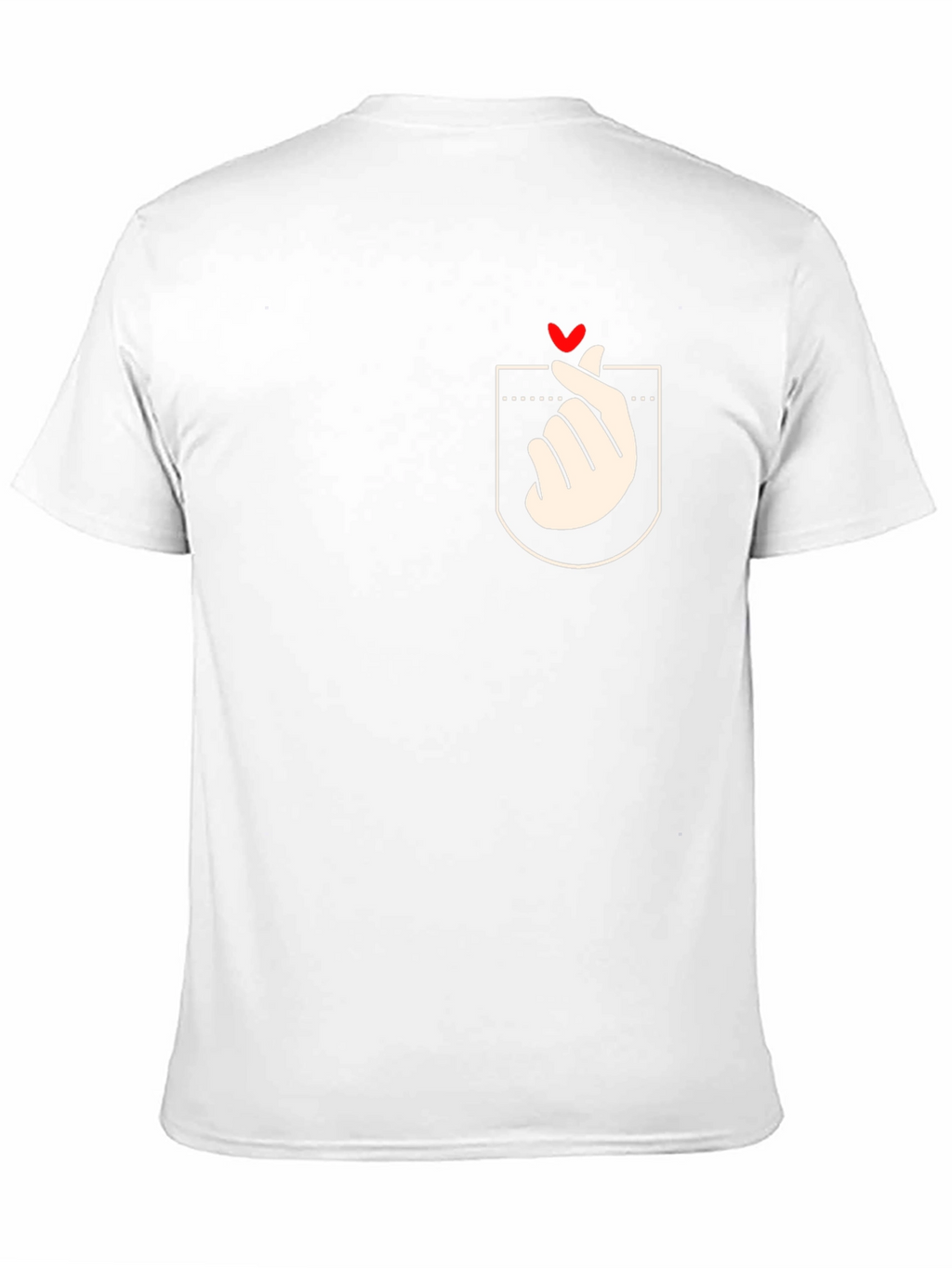 Heart Finger Gesture Pocket Graphic Tee