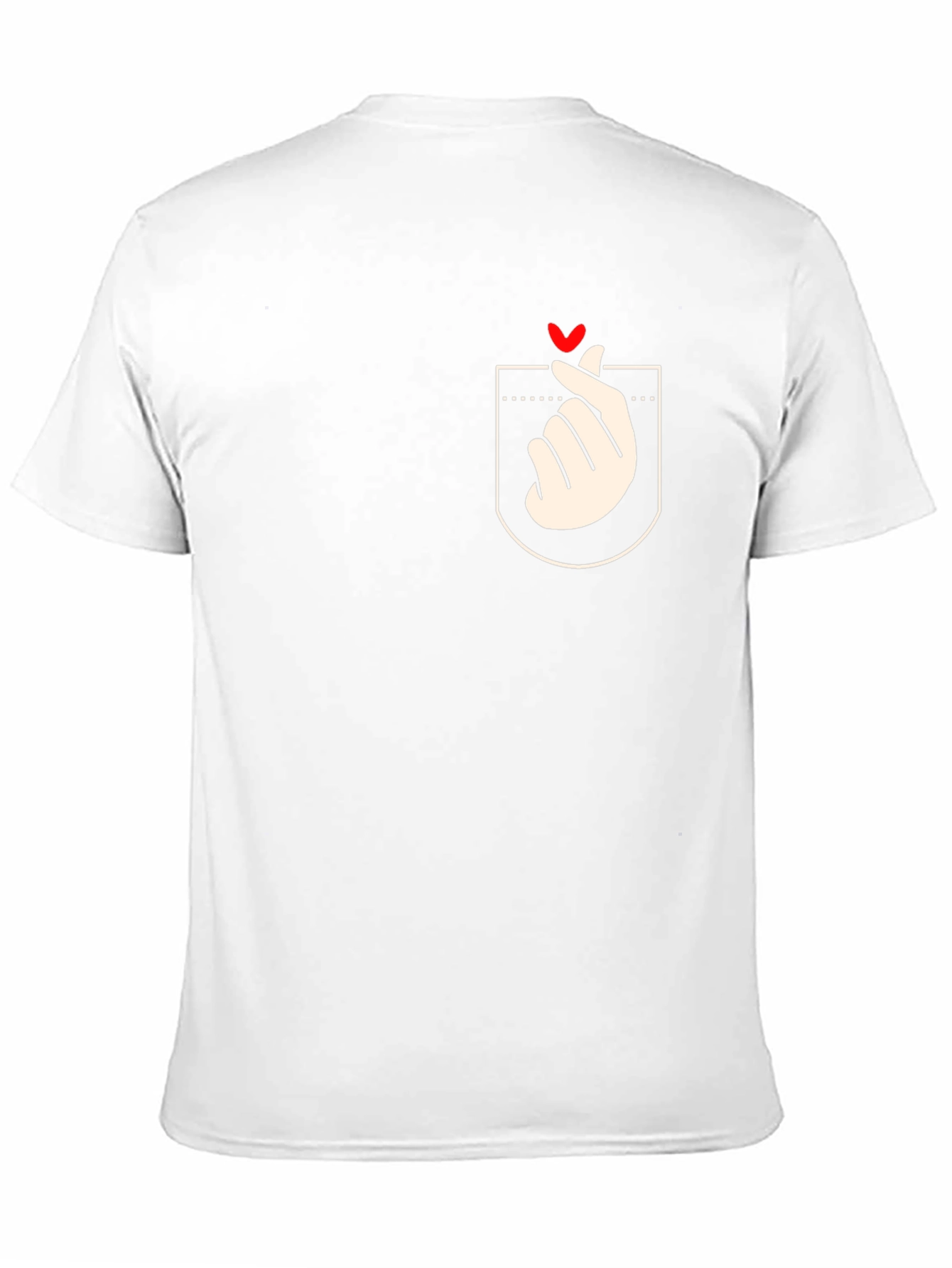 Heart Finger Gesture Pocket Graphic Tee