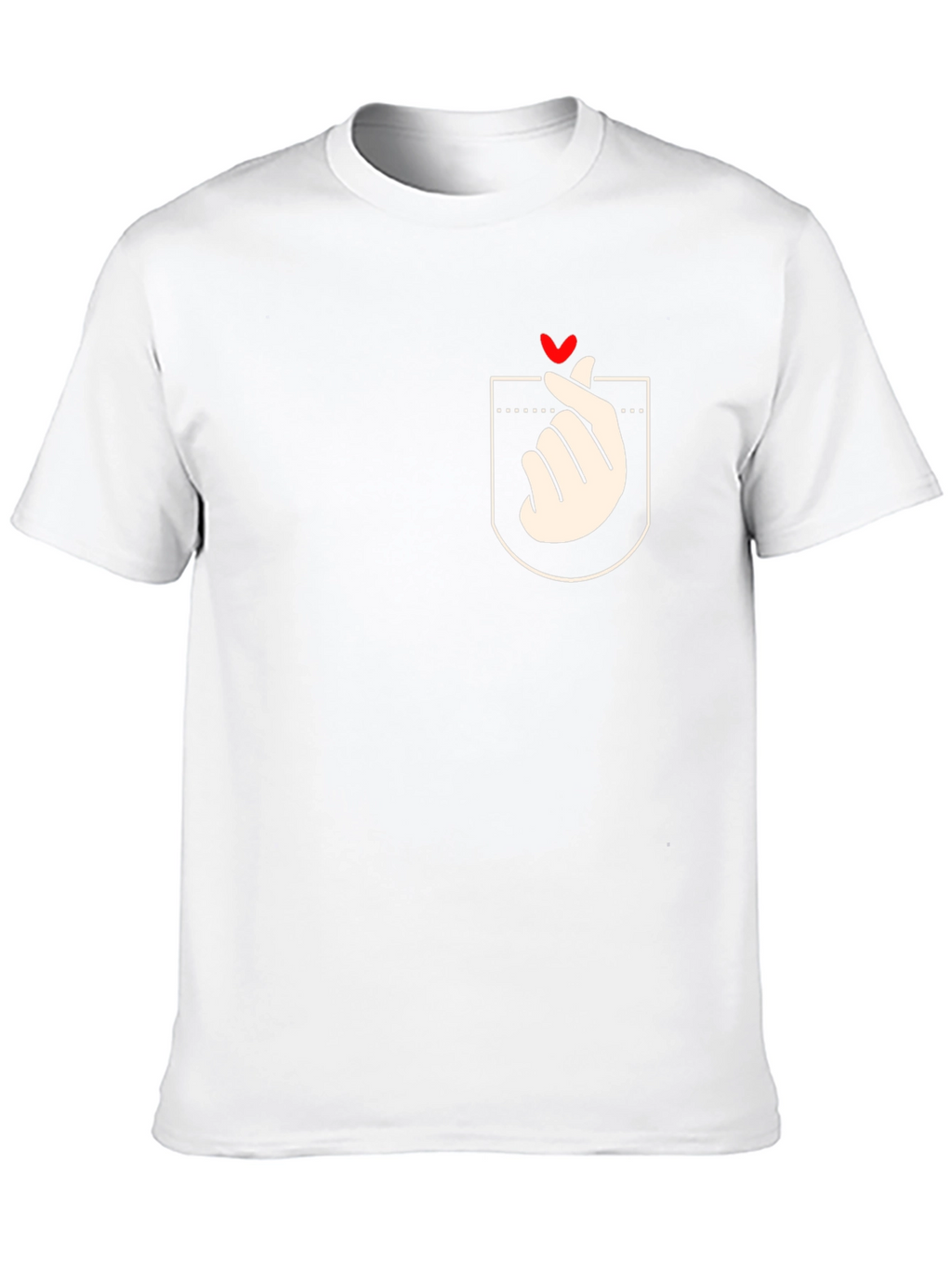 Heart Finger Gesture Pocket Graphic Tee