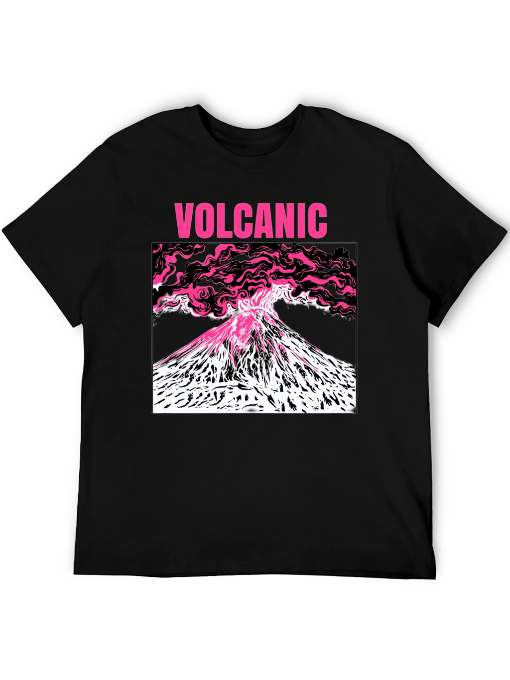 Volcanic Graphic Tee - Lava & Mountains