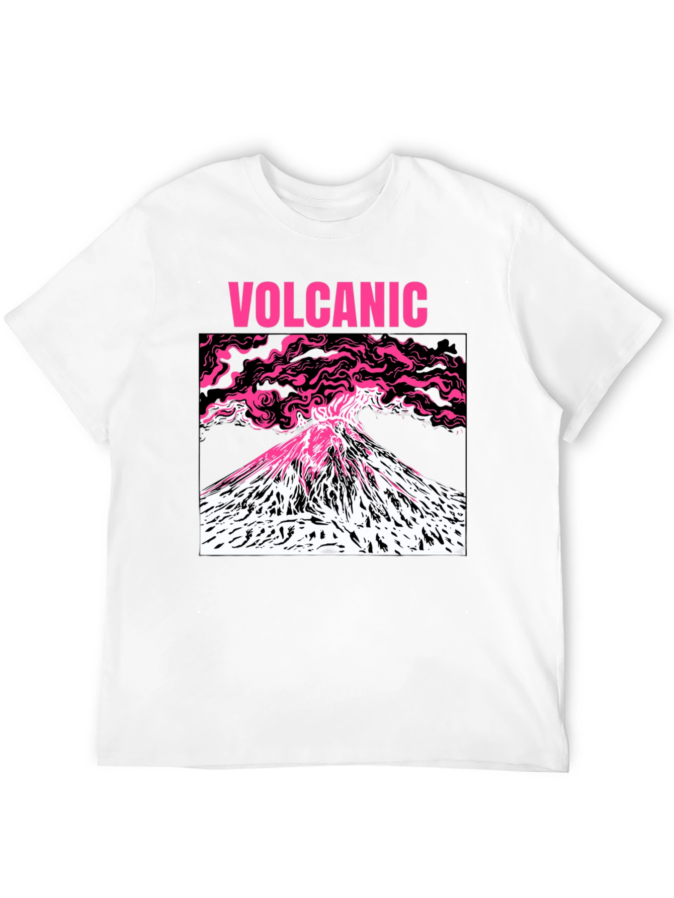 Volcanic Graphic Tee - Lava & Mountains