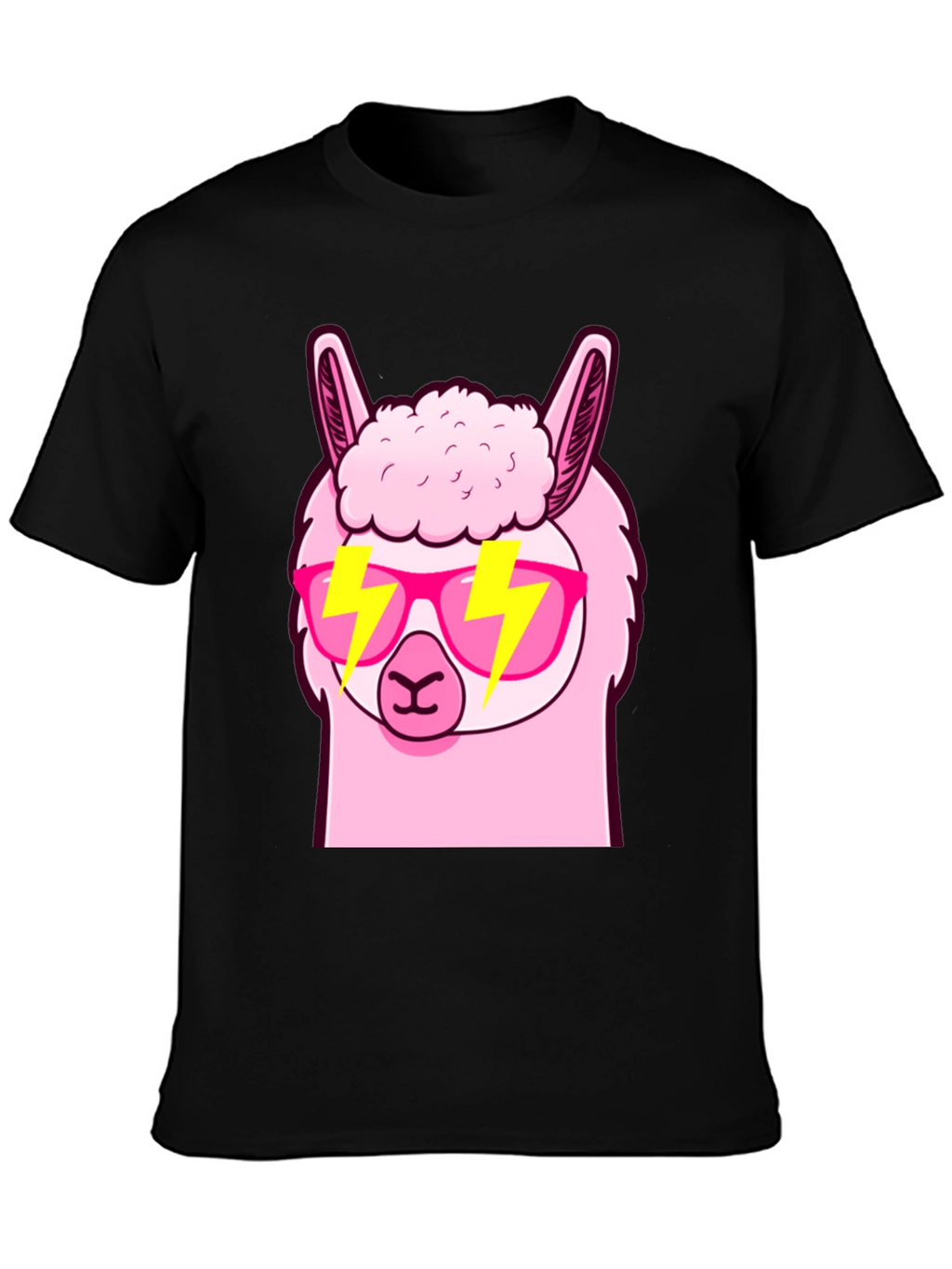 Cool Llama Graphic Tee - Stylish Black T-Shirt