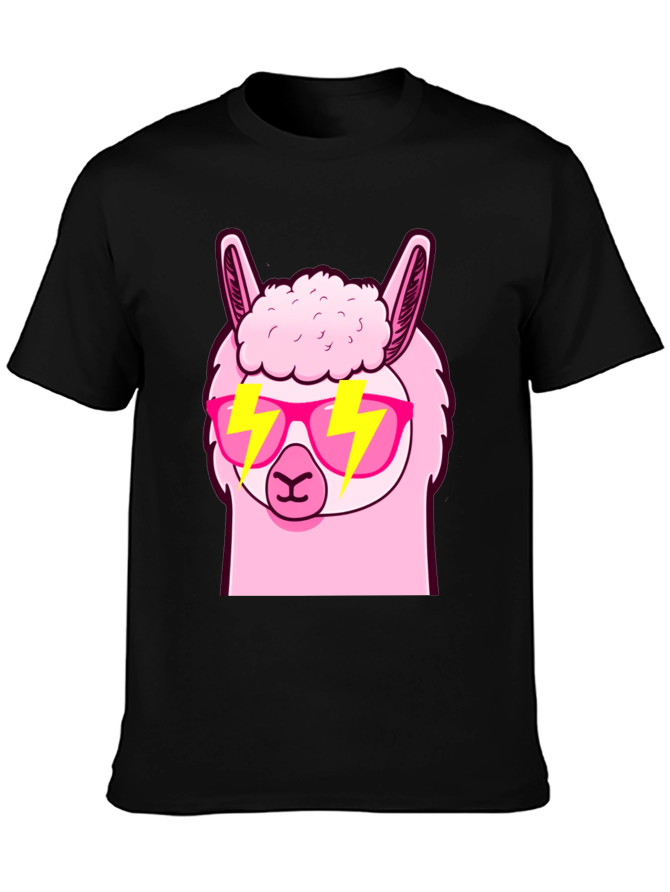 Cool Llama Graphic Tee - Stylish Black T-Shirt