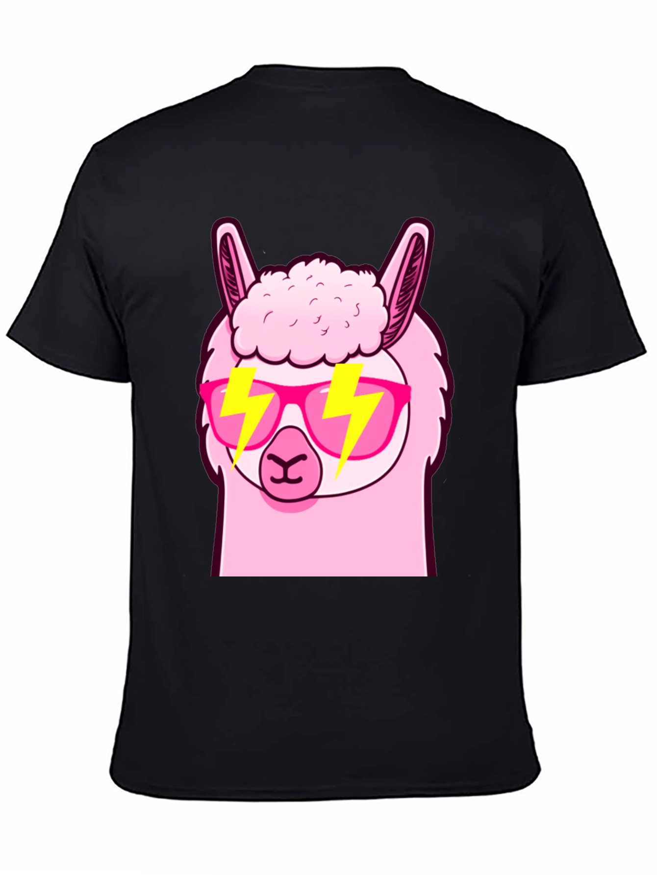 Cool Llama Graphic Tee - Stylish Black T-Shirt