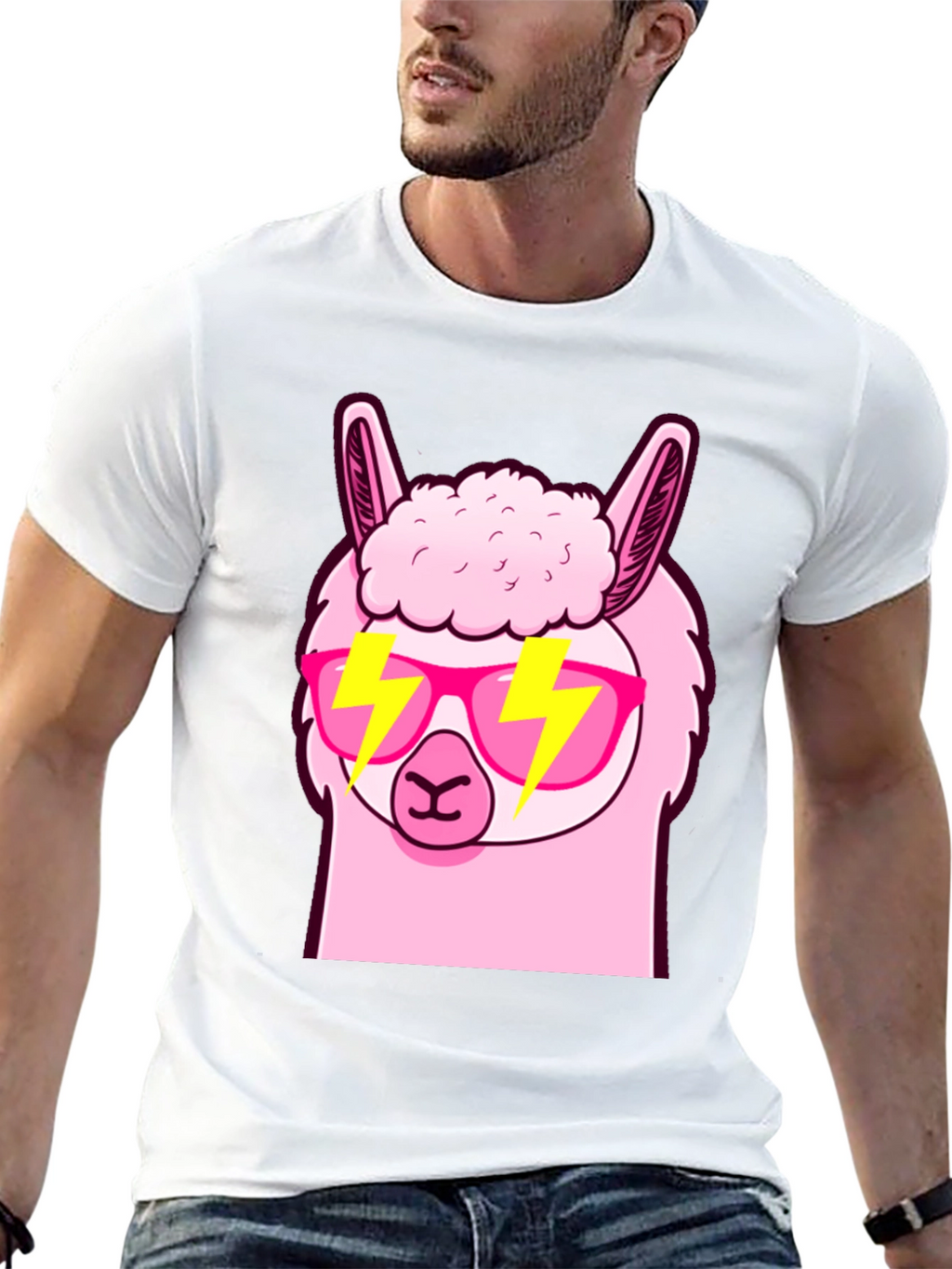 Cool Llama Graphic Tee - Stylish Black T-Shirt