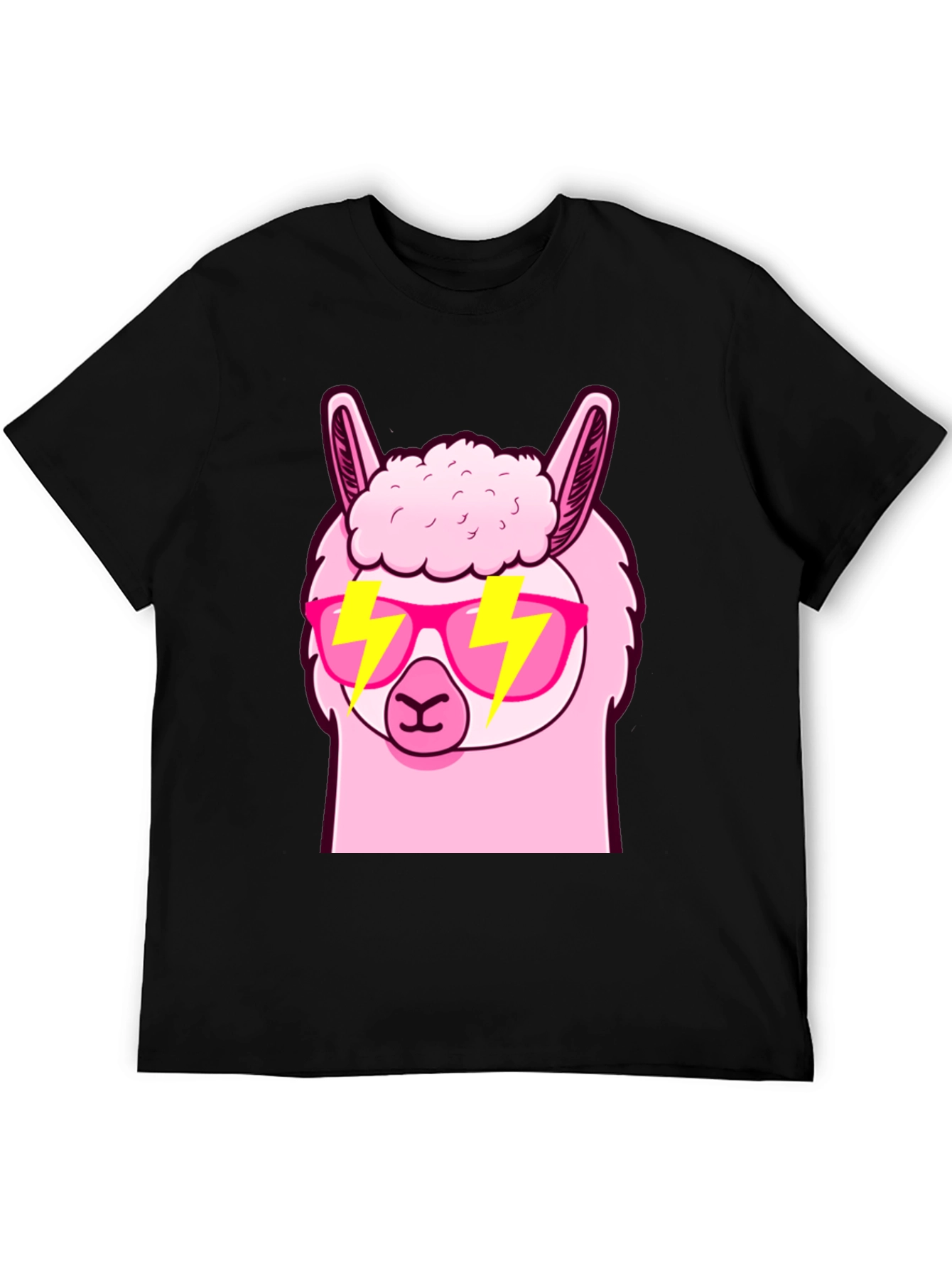 Cool Llama Graphic Tee - Stylish Black T-Shirt