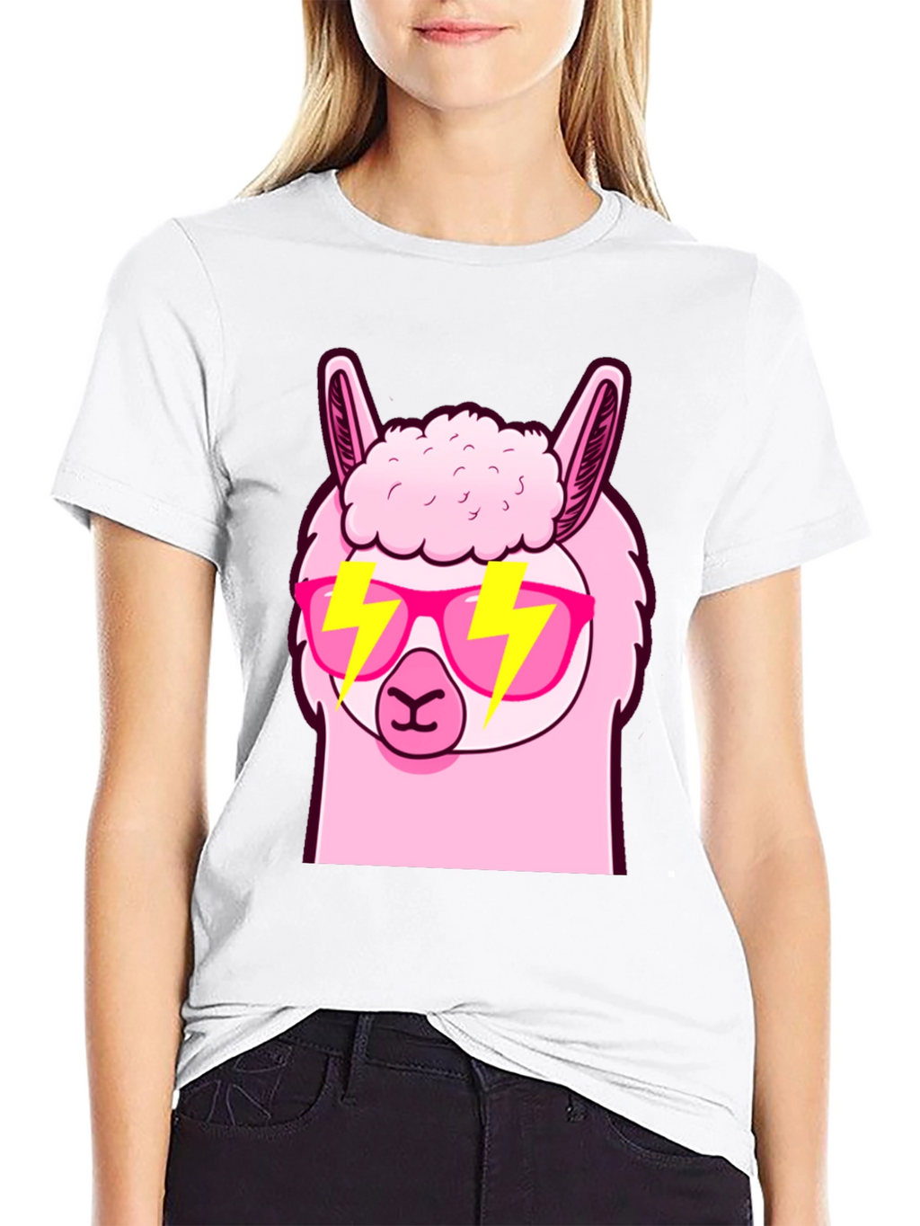 Cool Llama Graphic Tee - Stylish Black T-Shirt