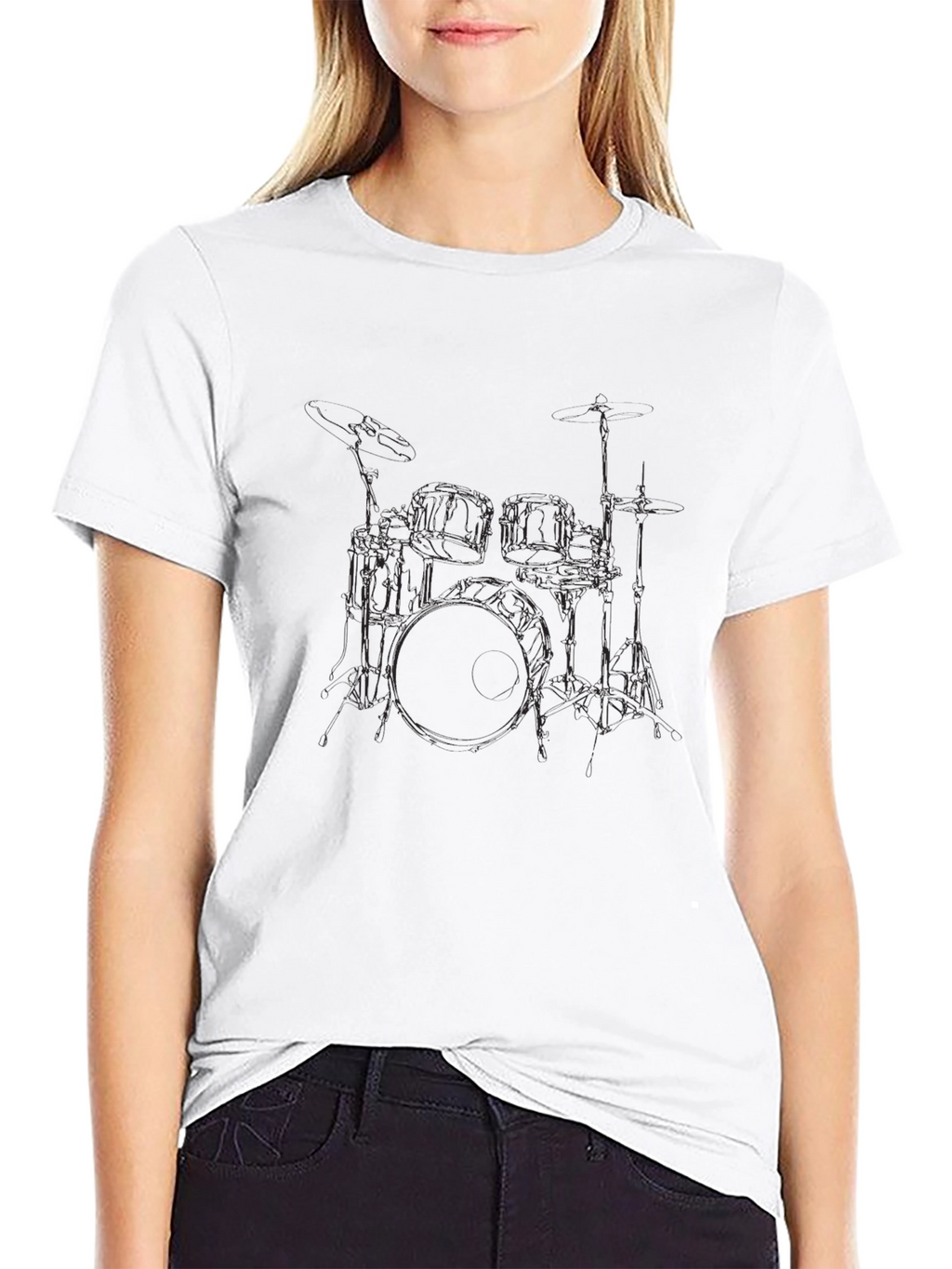 Drum Kit Graphic Black T-Shirt