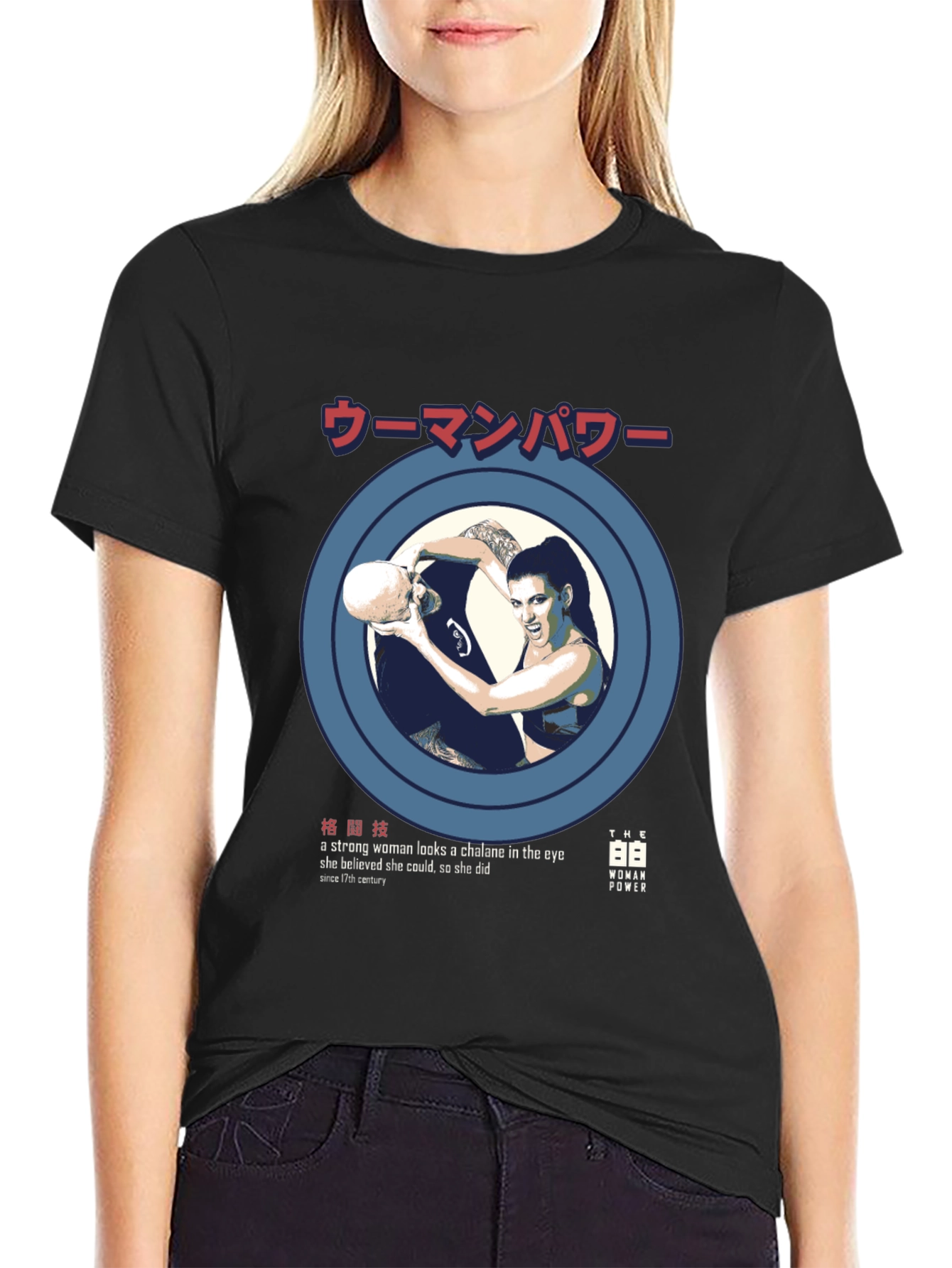 Woman Power Graphic Tee - Strong Female Design