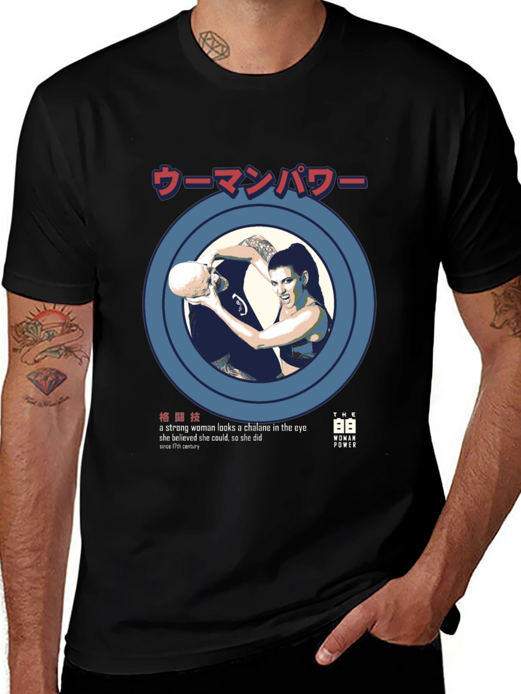 Woman Power Graphic Tee - Strong Female Design