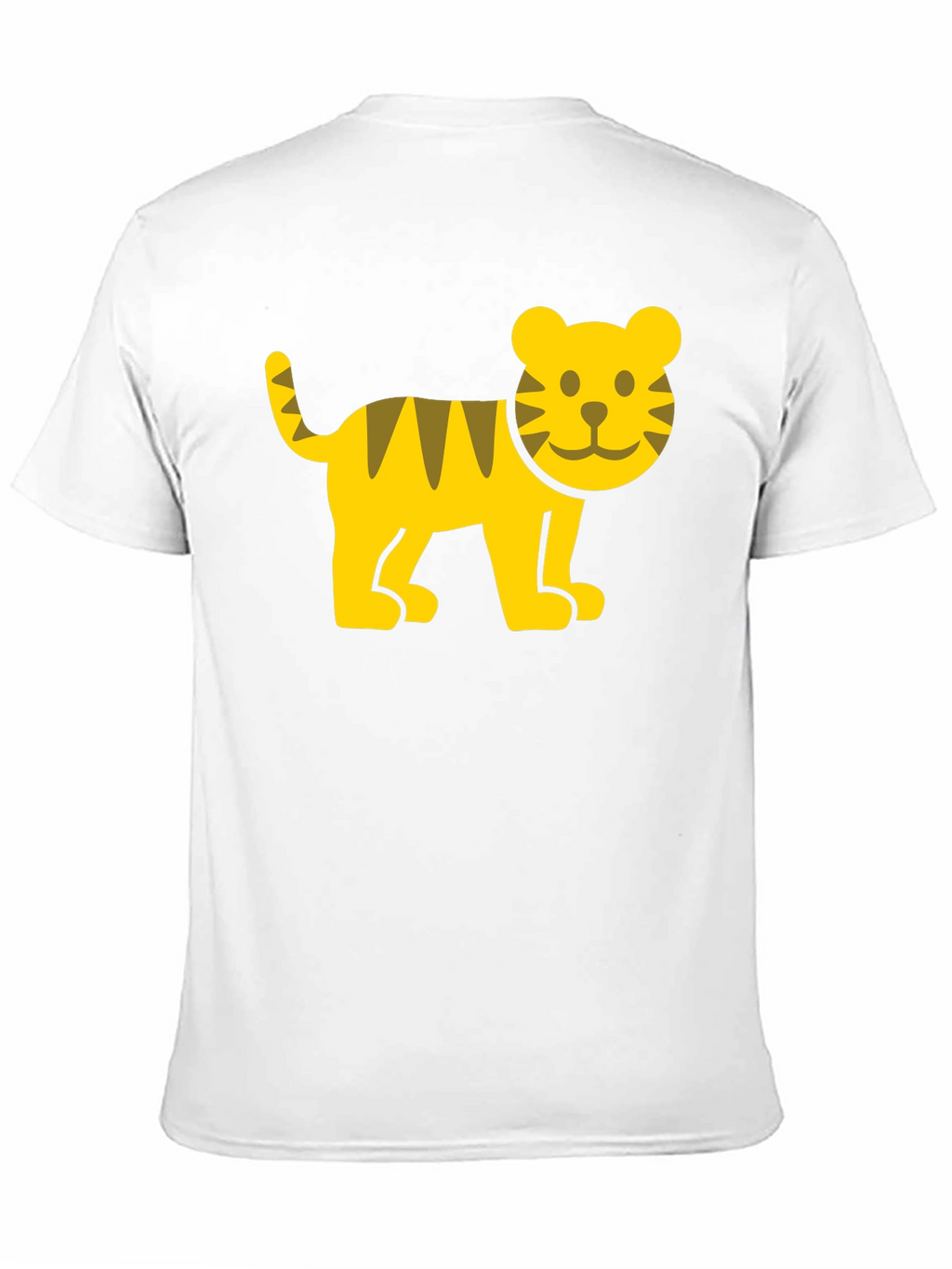 Cute Cartoon Tiger Graphic T-Shirt - Black