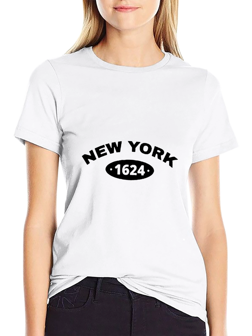 New York 1624 Black Graphic Tee
