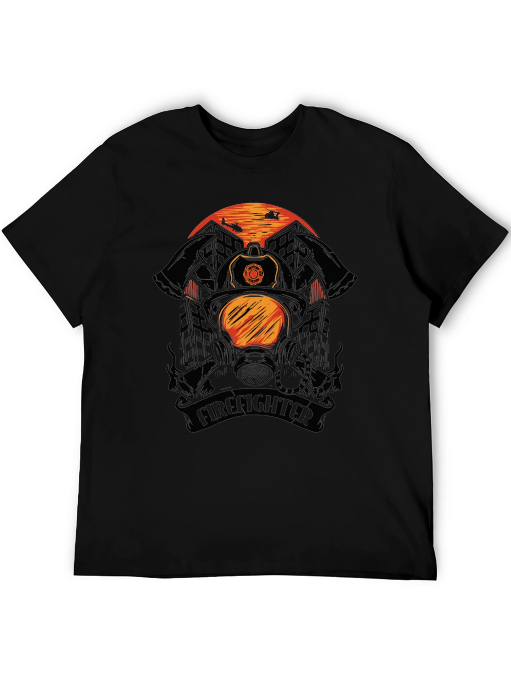 Firefighter Helmet Graphic Tee