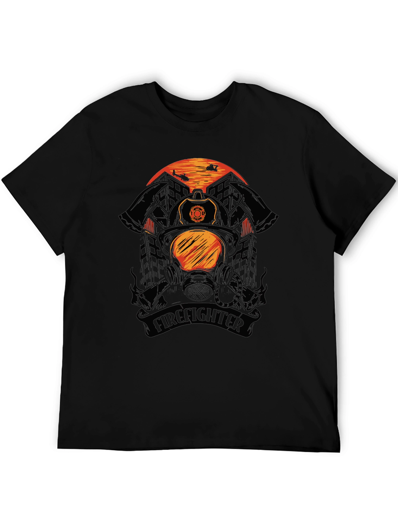 Firefighter Helmet Graphic Tee