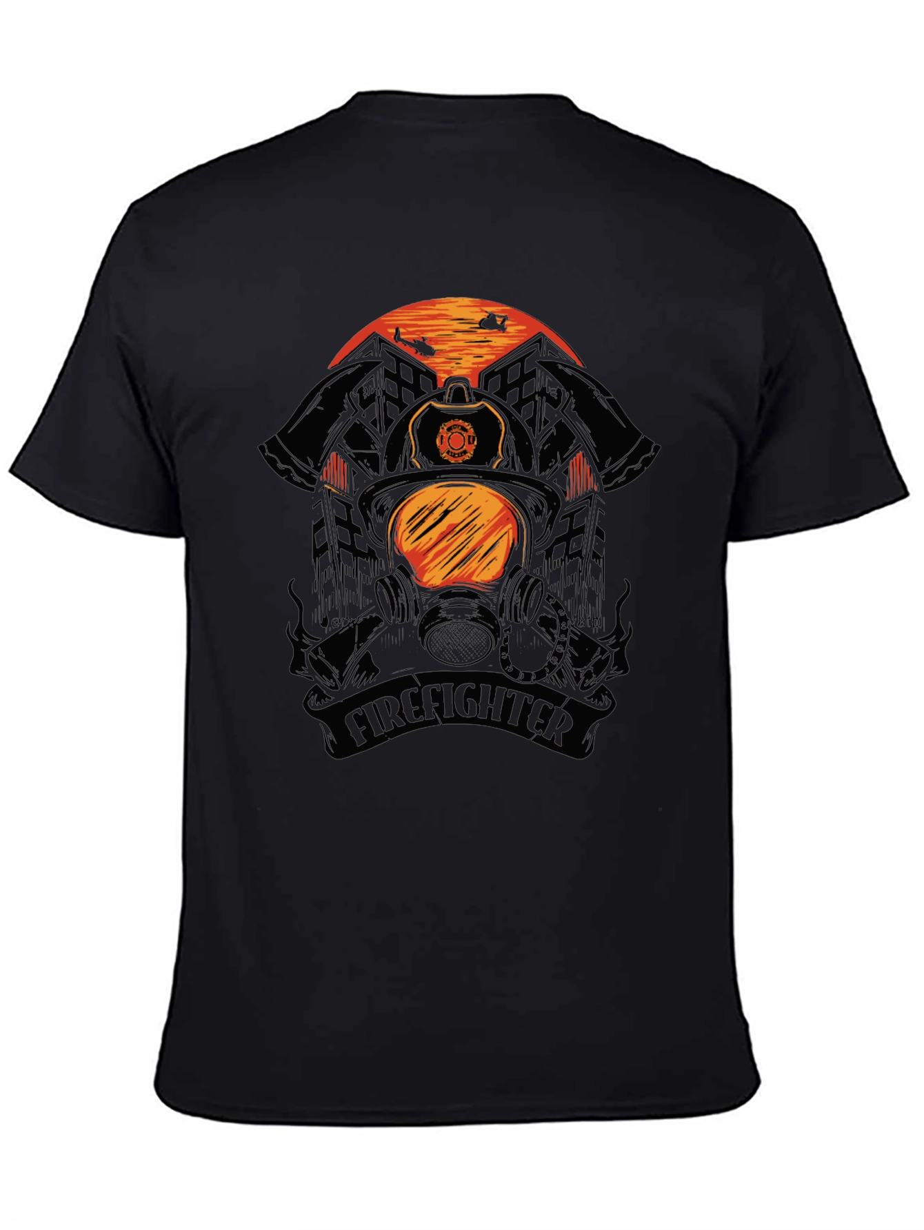 Firefighter Helmet Graphic Tee