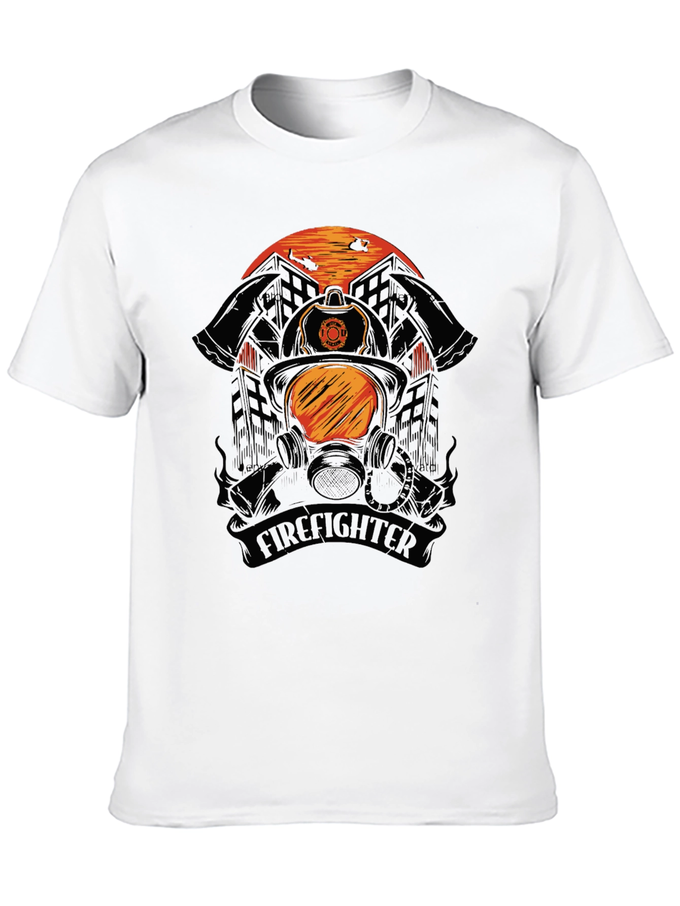 Firefighter Helmet Graphic Tee