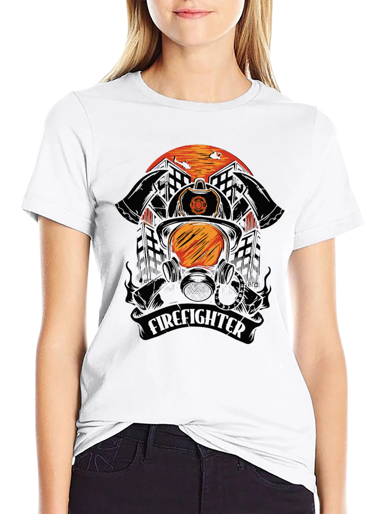 Firefighter Helmet Graphic Tee